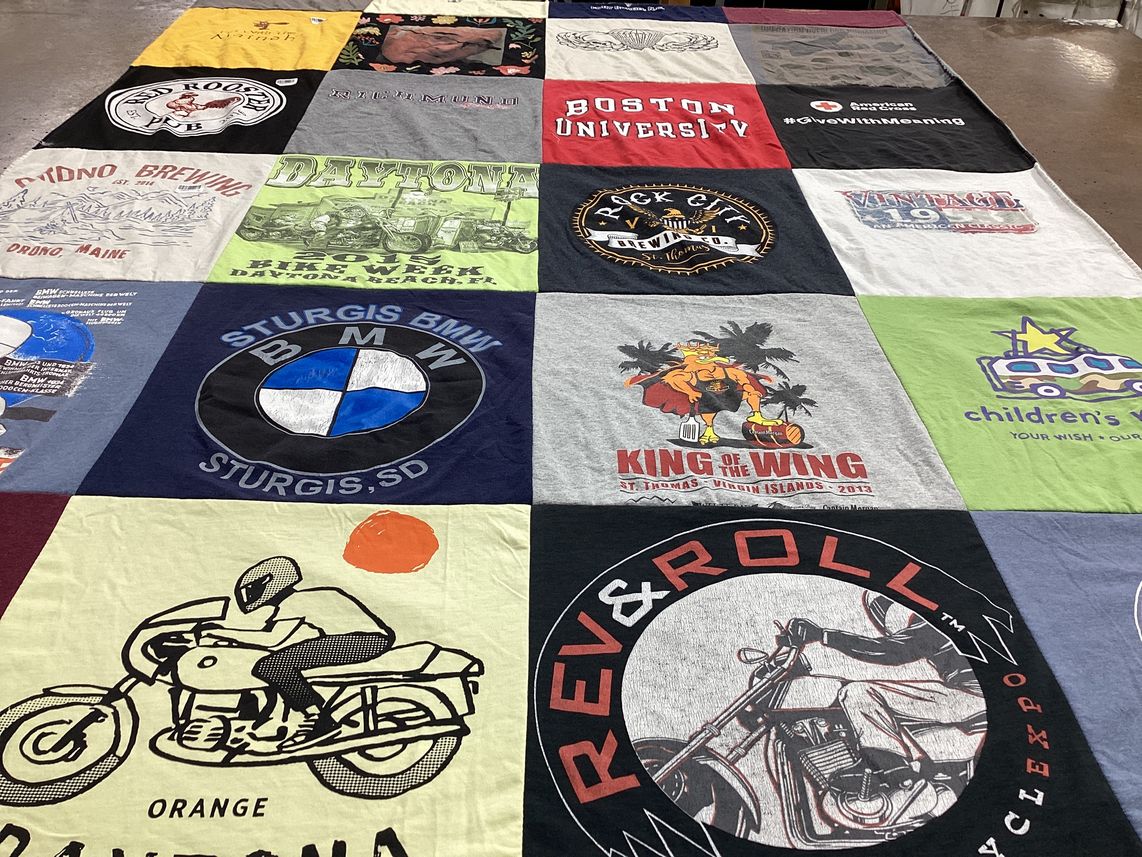 T-shirt quilt from boston university by Mitchell from NY