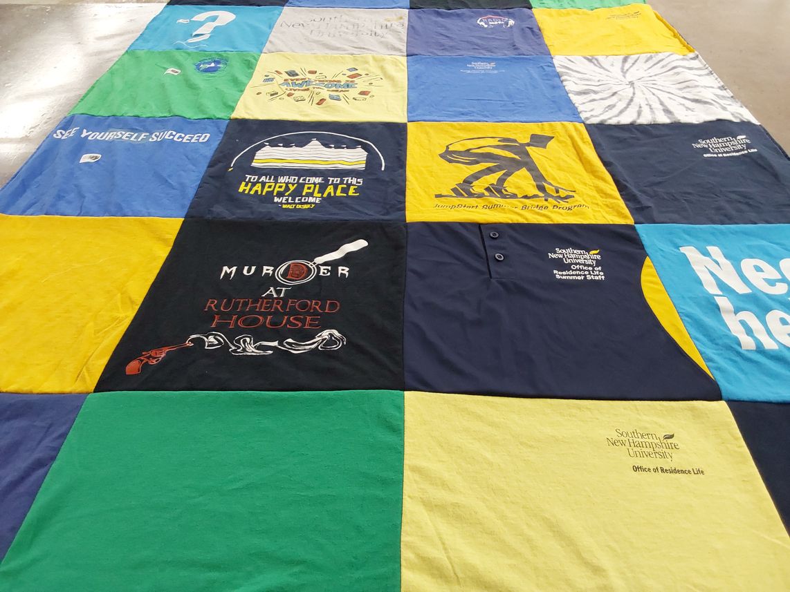 T-shirt quilt from southern new hampshire university by Amanda from NH