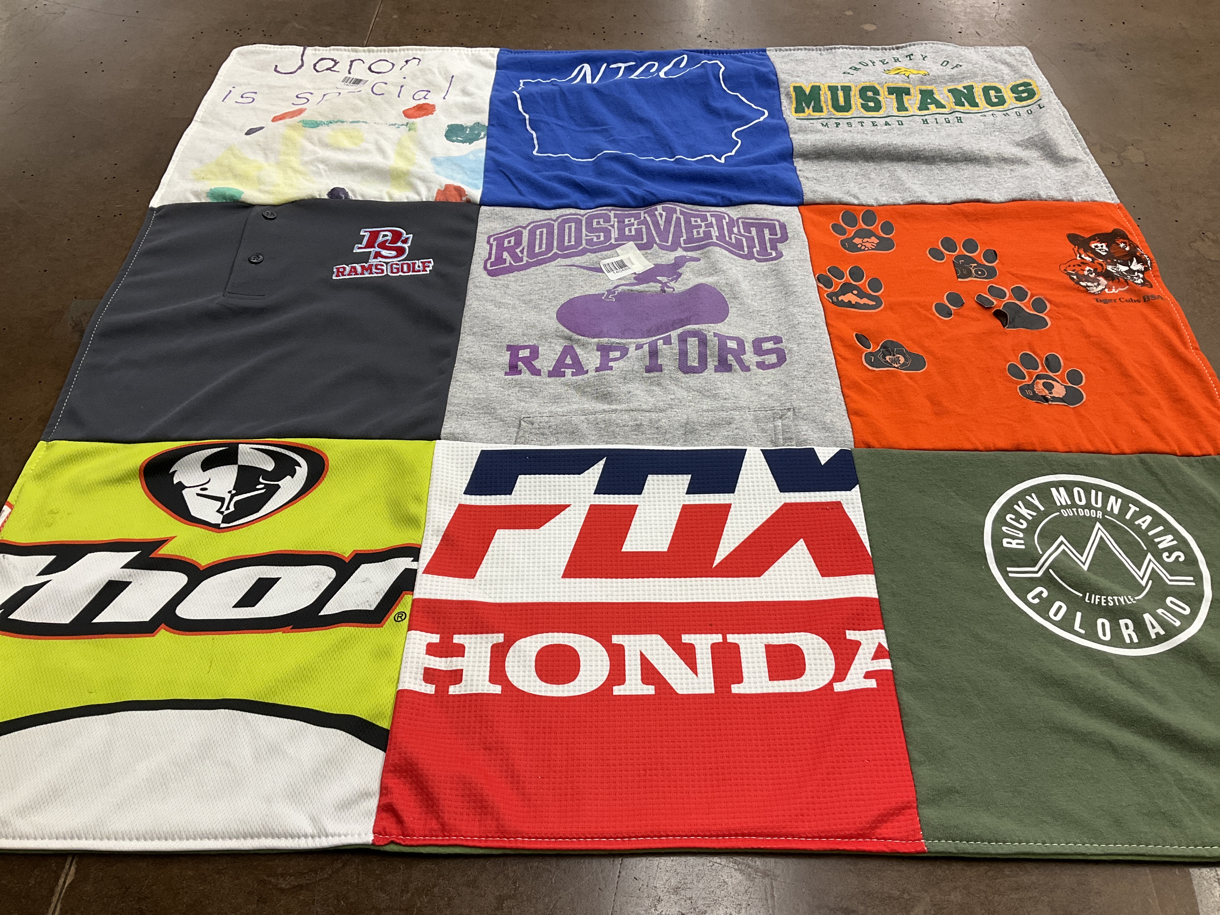 T-shirt quilt featuring ram golf by Lisa from IA