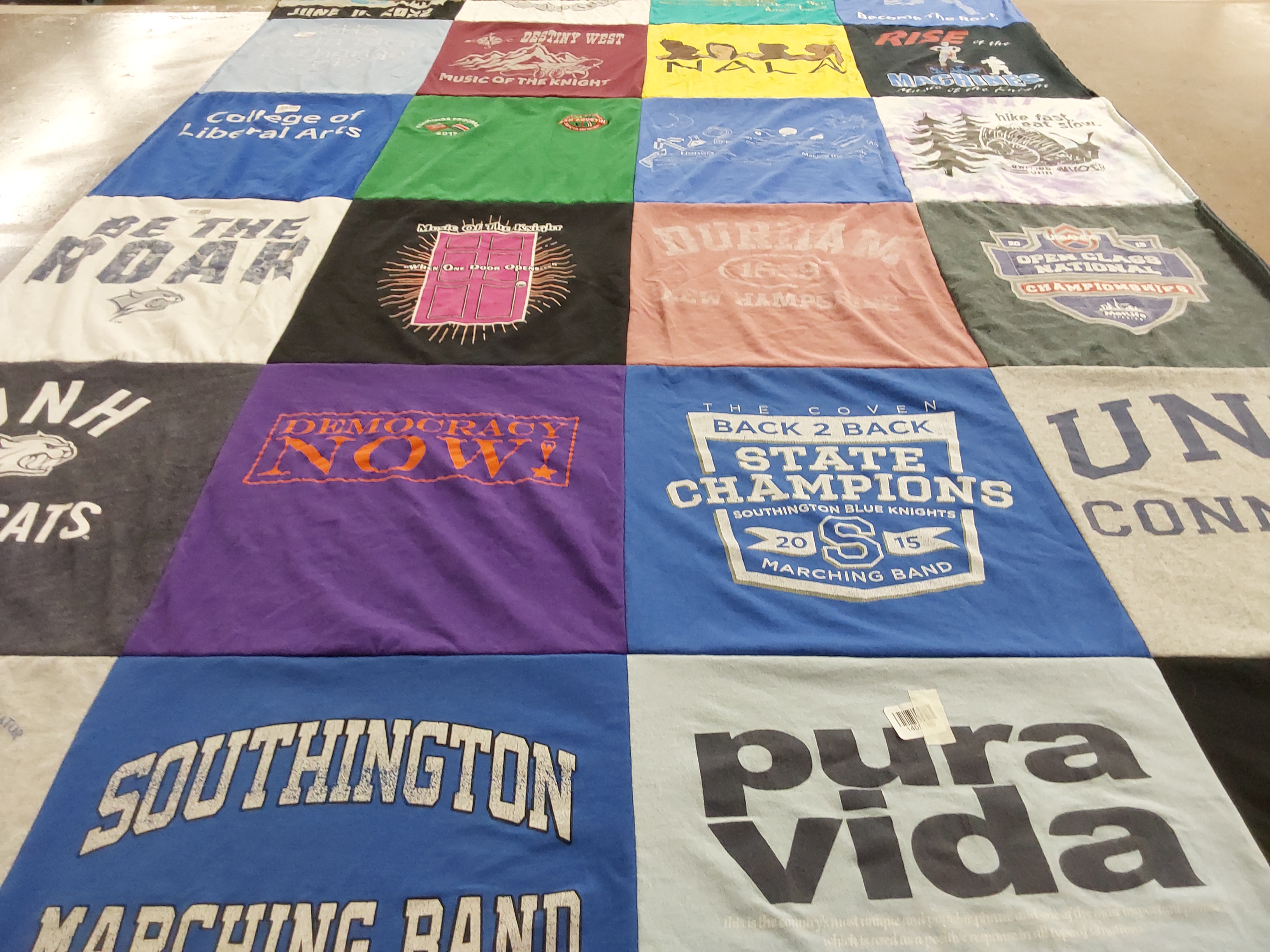 T-shirt quilt featuring southington blue knights marching band by Aliya from CT