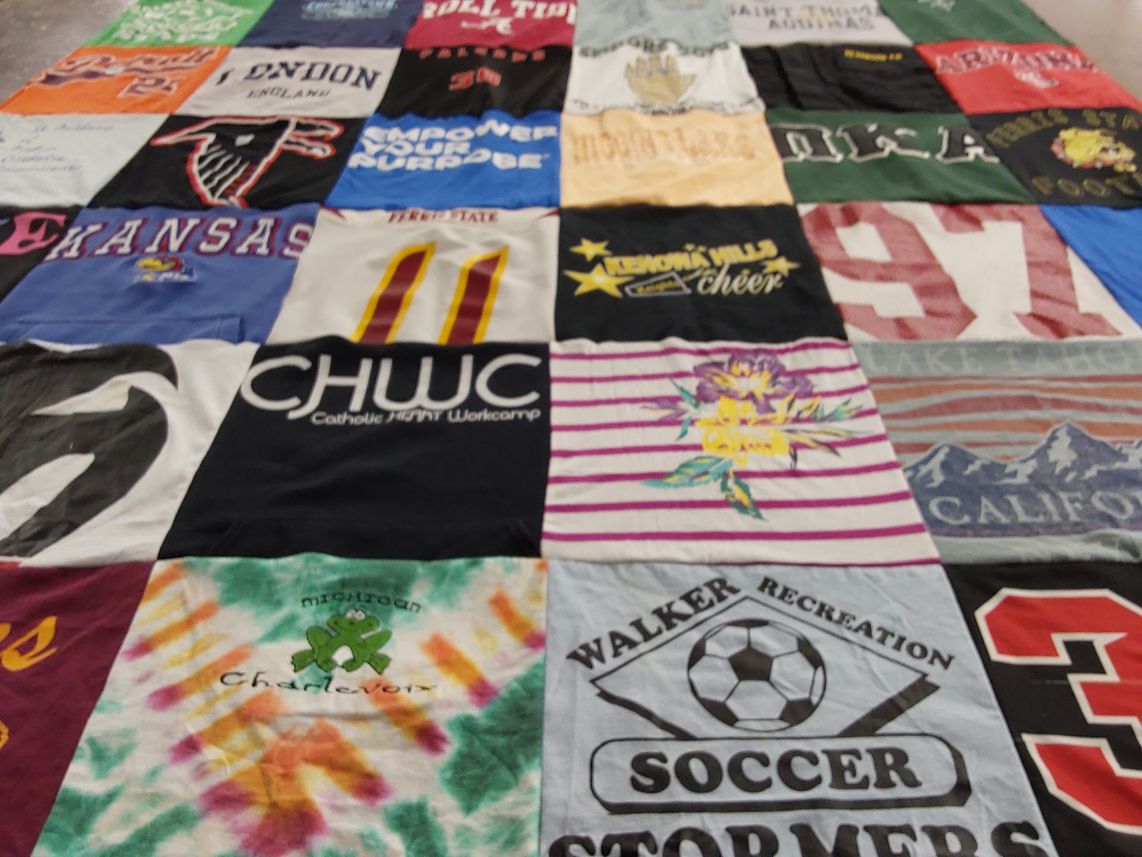 T-shirt quilt from fort hays state university by Emma from MI