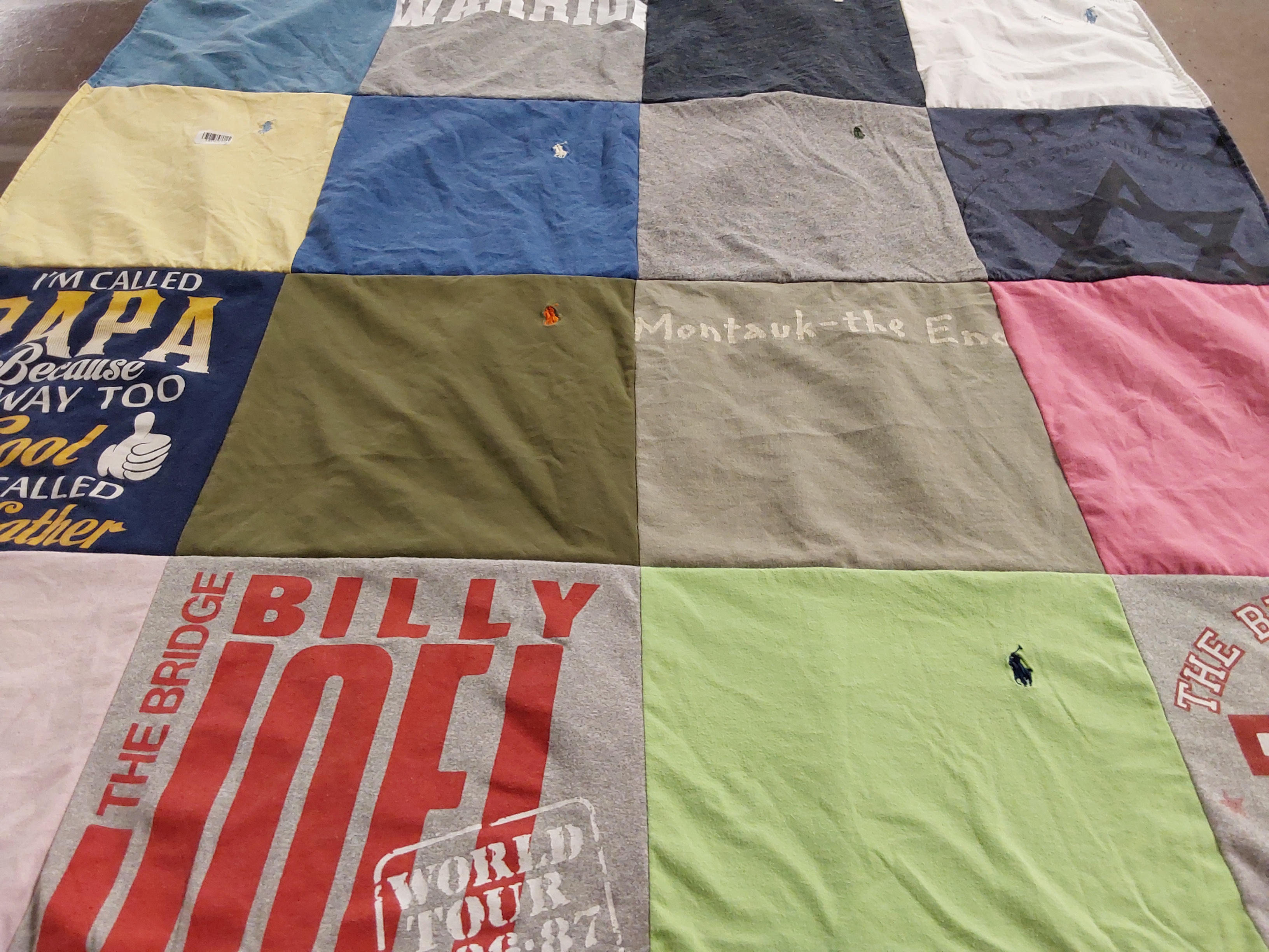 T-shirt quilt with music, family themes by Mandy from FL