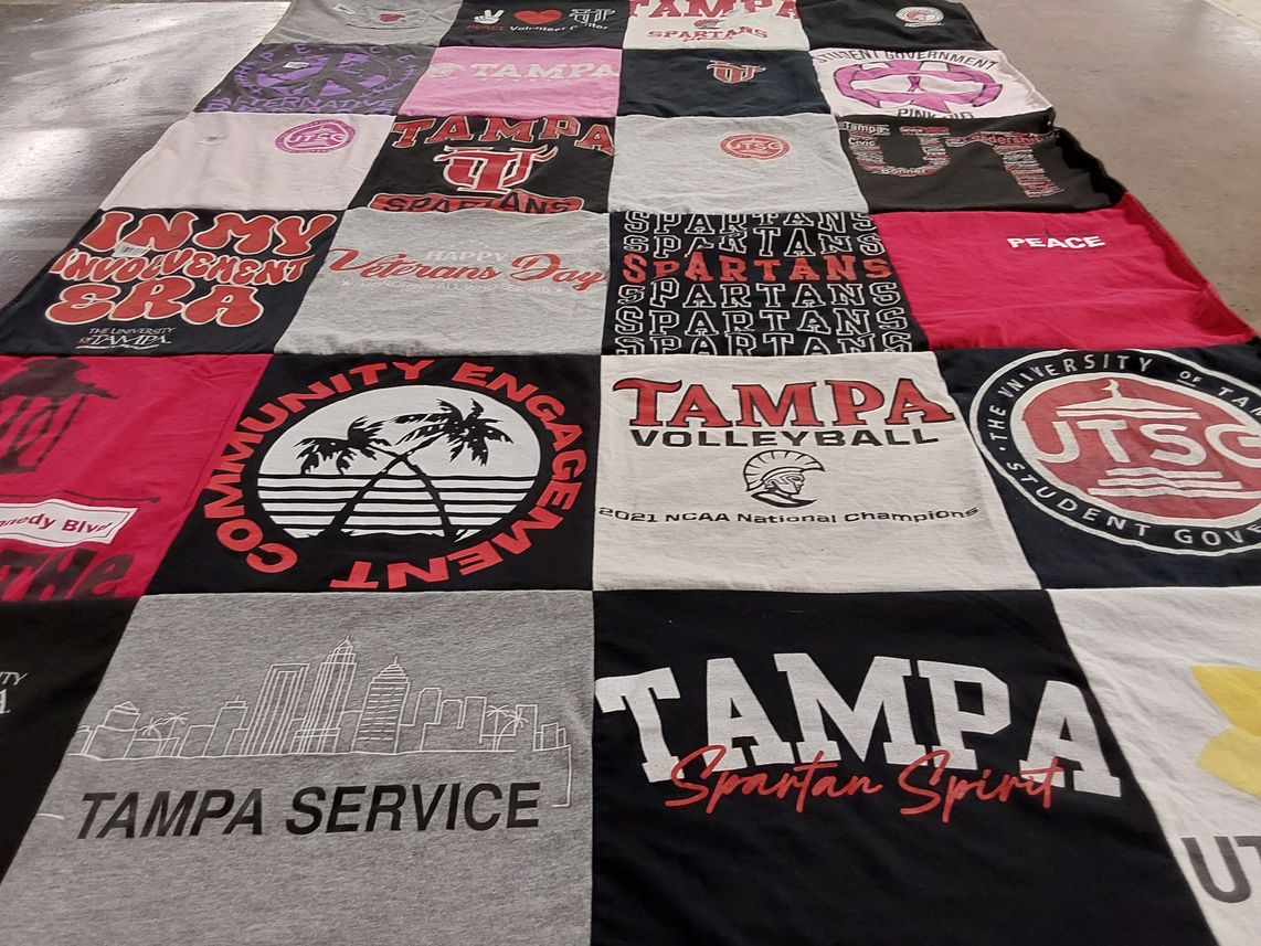 T-shirt quilt featuring tampa volleyball by Abigail from MA