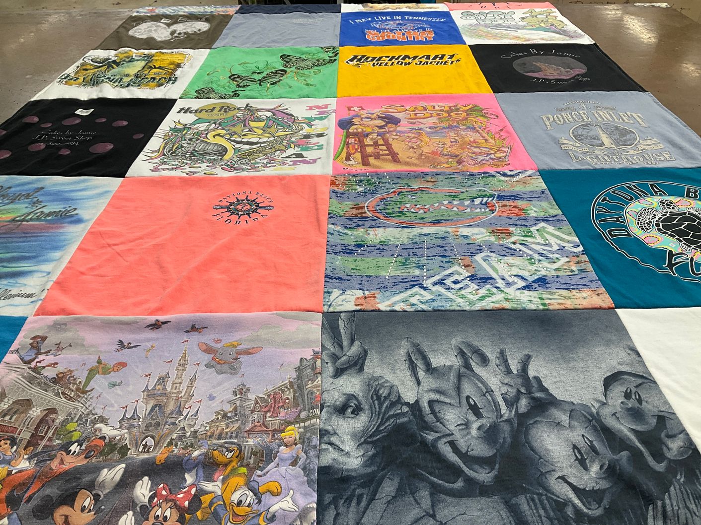T-shirt quilt featuring florida gators by Jamie from TN