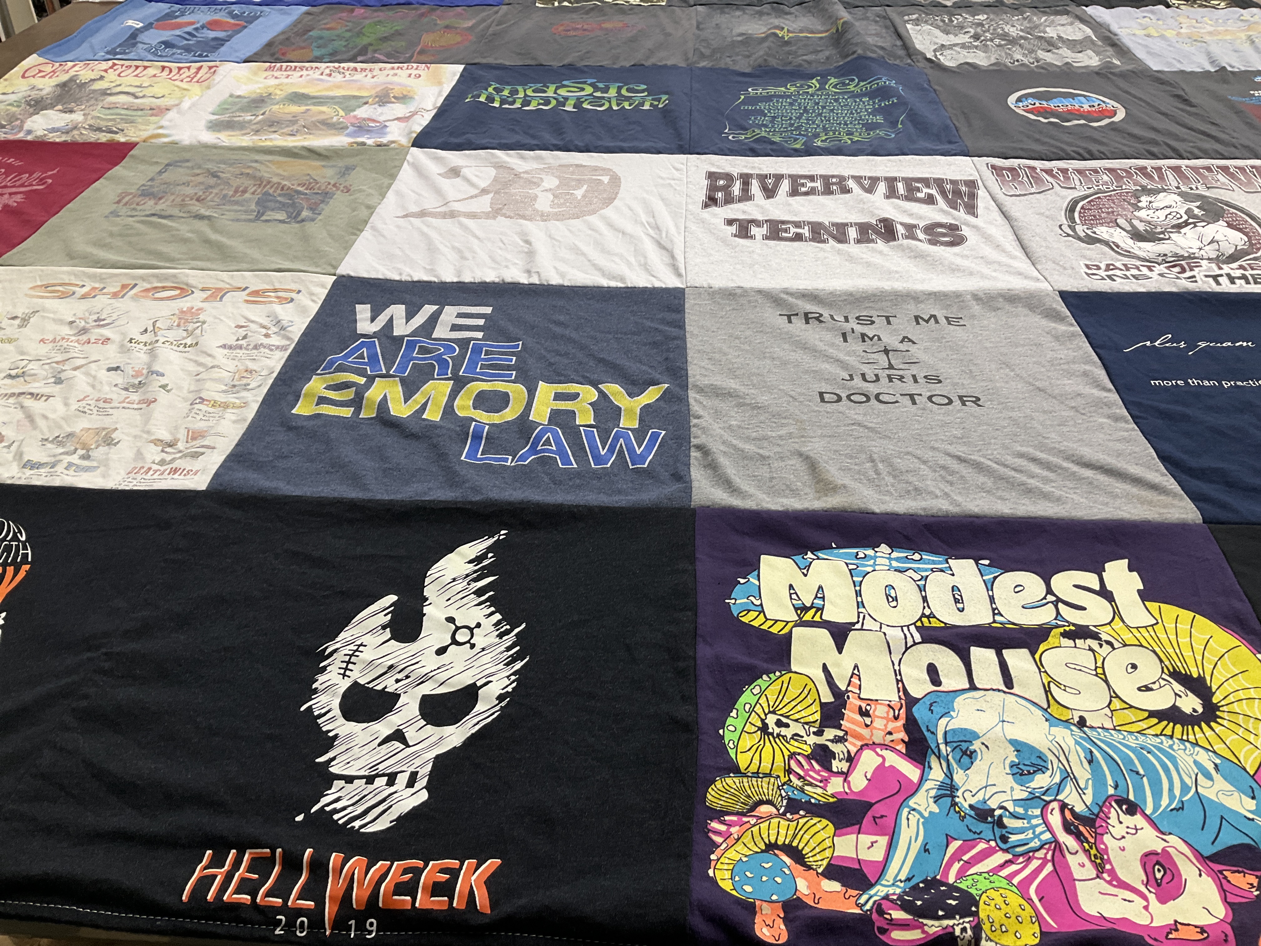 T-shirt quilt featuring riverview tennis team by Regina from FL