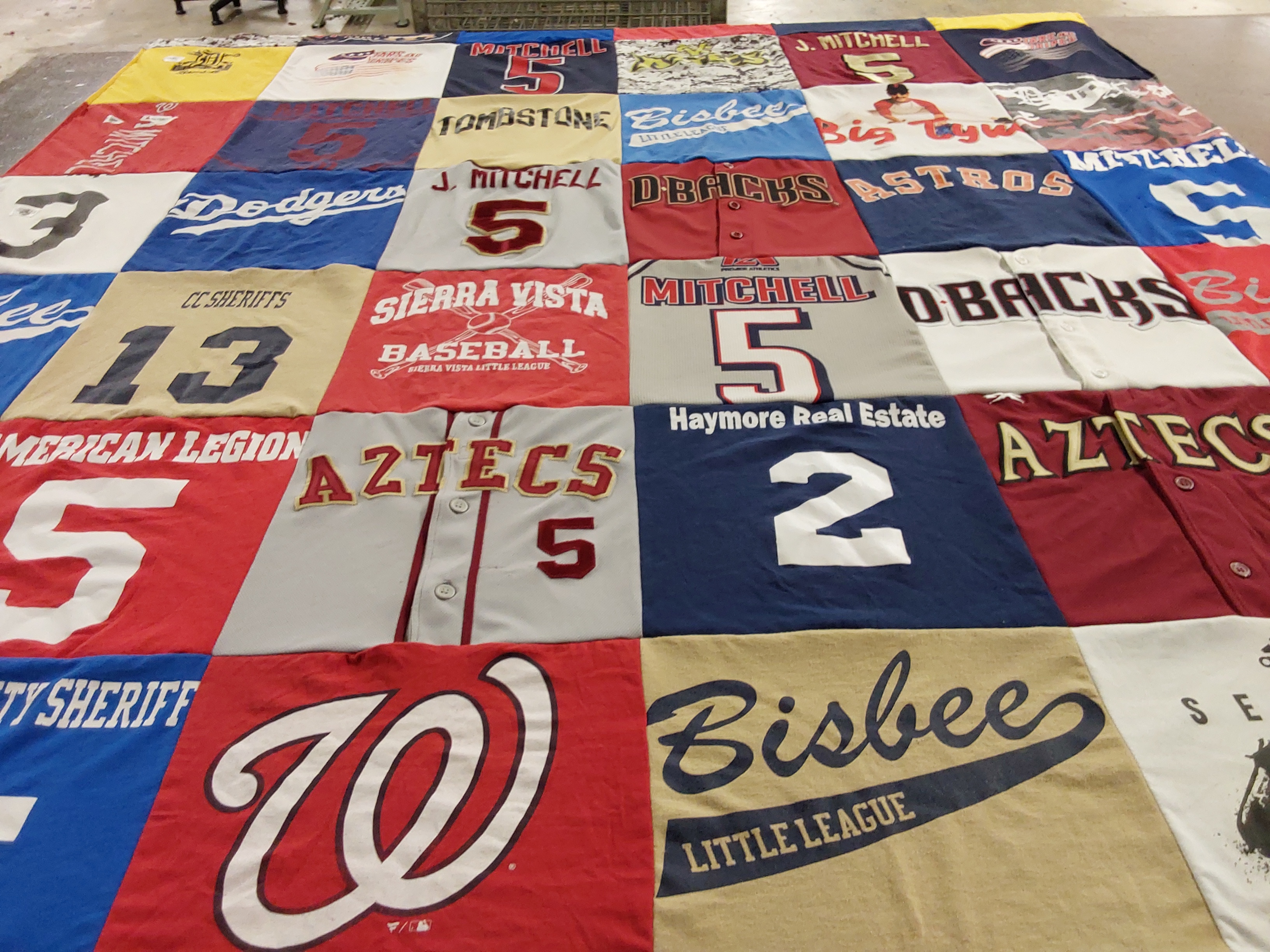 T-shirt quilt featuring arizona diamondbacks by LaTasha from AZ