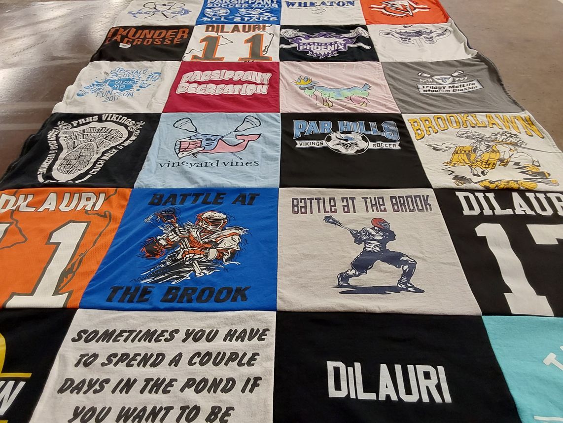 T-shirt quilt featuring phs vikings, wheaton college by Daniela from NJ