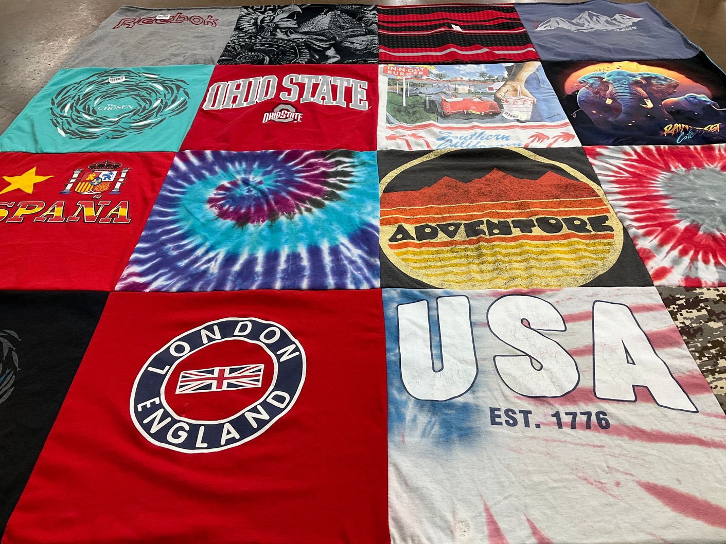 T-shirt quilt from ohio state university by Heather from OH