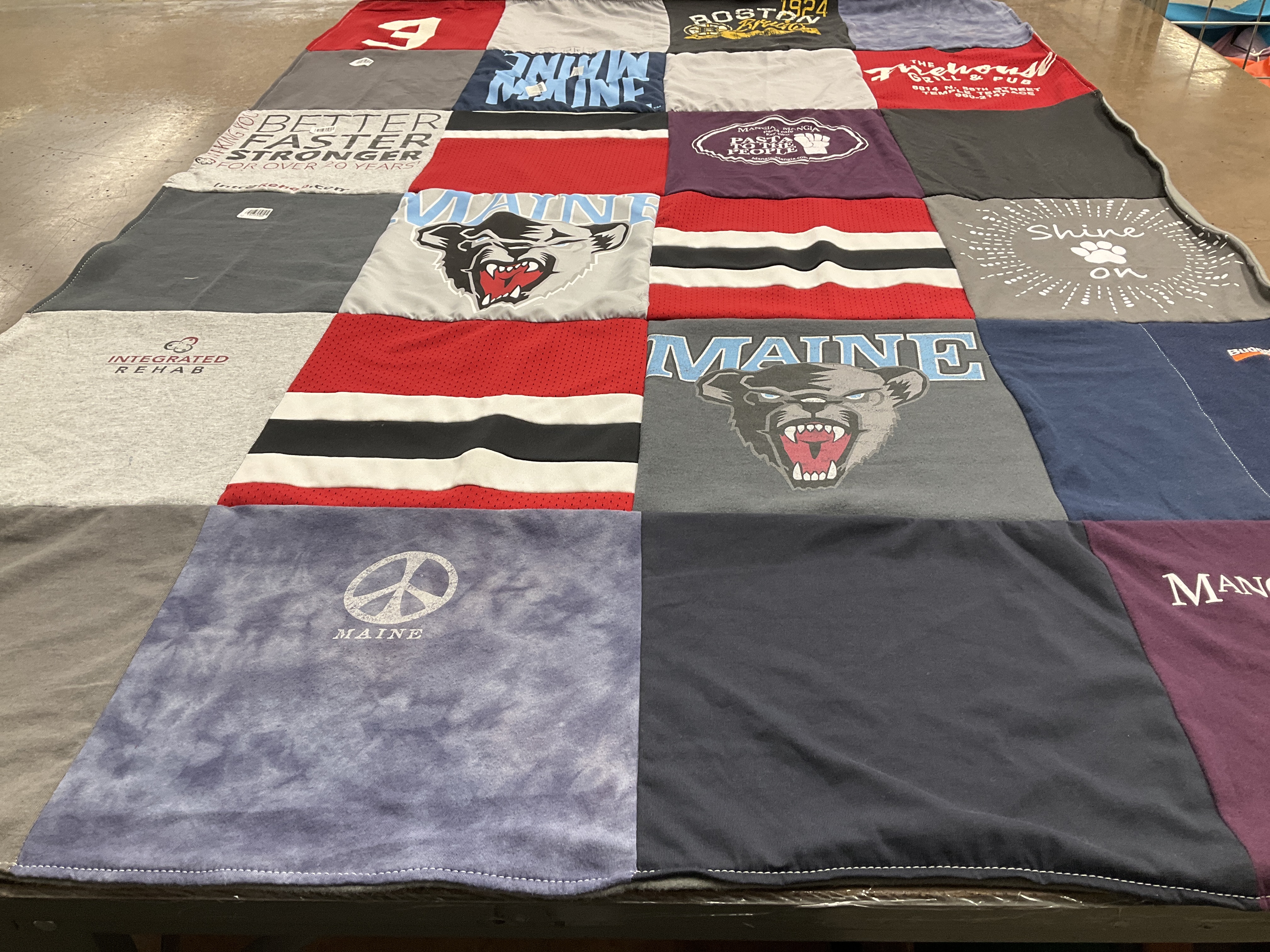 T-shirt quilt featuring university of maine by Julie from CT