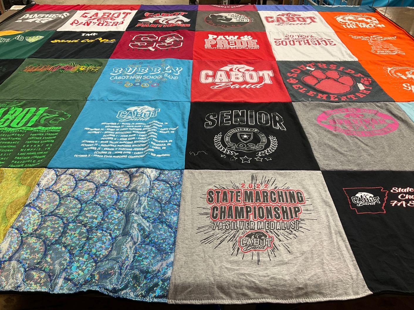 T-shirt quilt from cabot high school by Zane  from AR