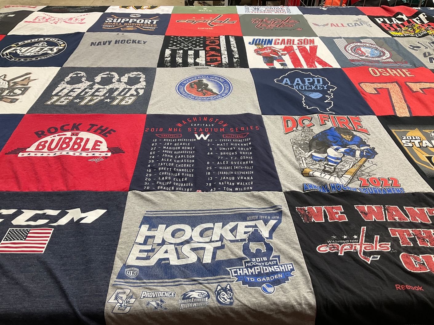 T-shirt quilt featuring washington capitals by Harrison from MD