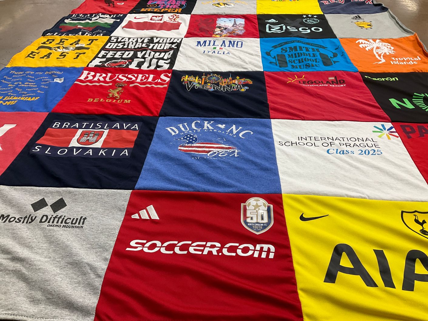 T-shirt quilt featuring north carolina fc youth by Julie from NC