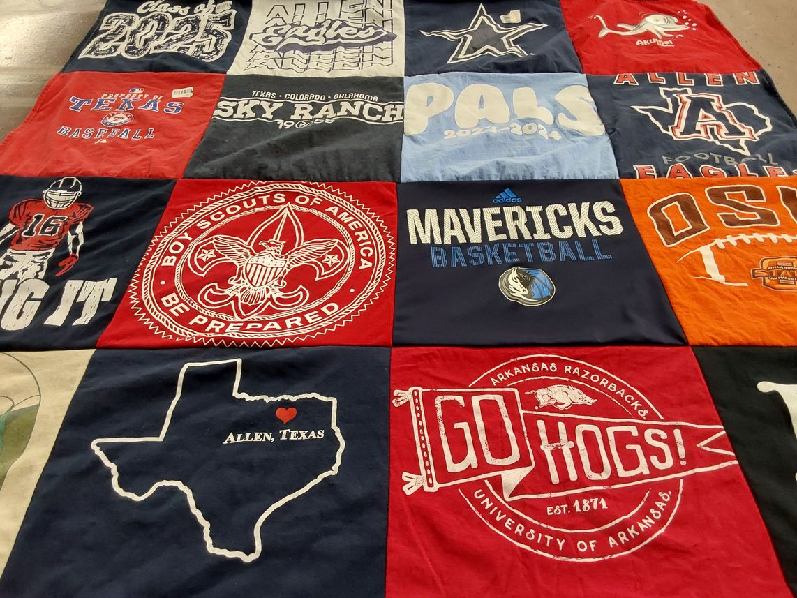 T-shirt quilt featuring mavericks basketball by Amy from TX