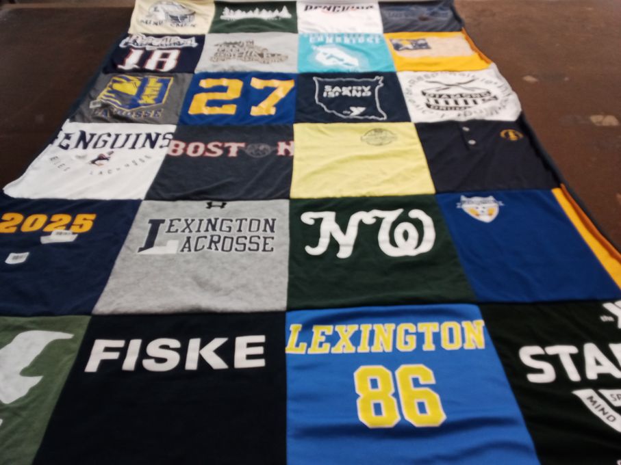 T-shirt quilt from lexington high school by Kim from MA