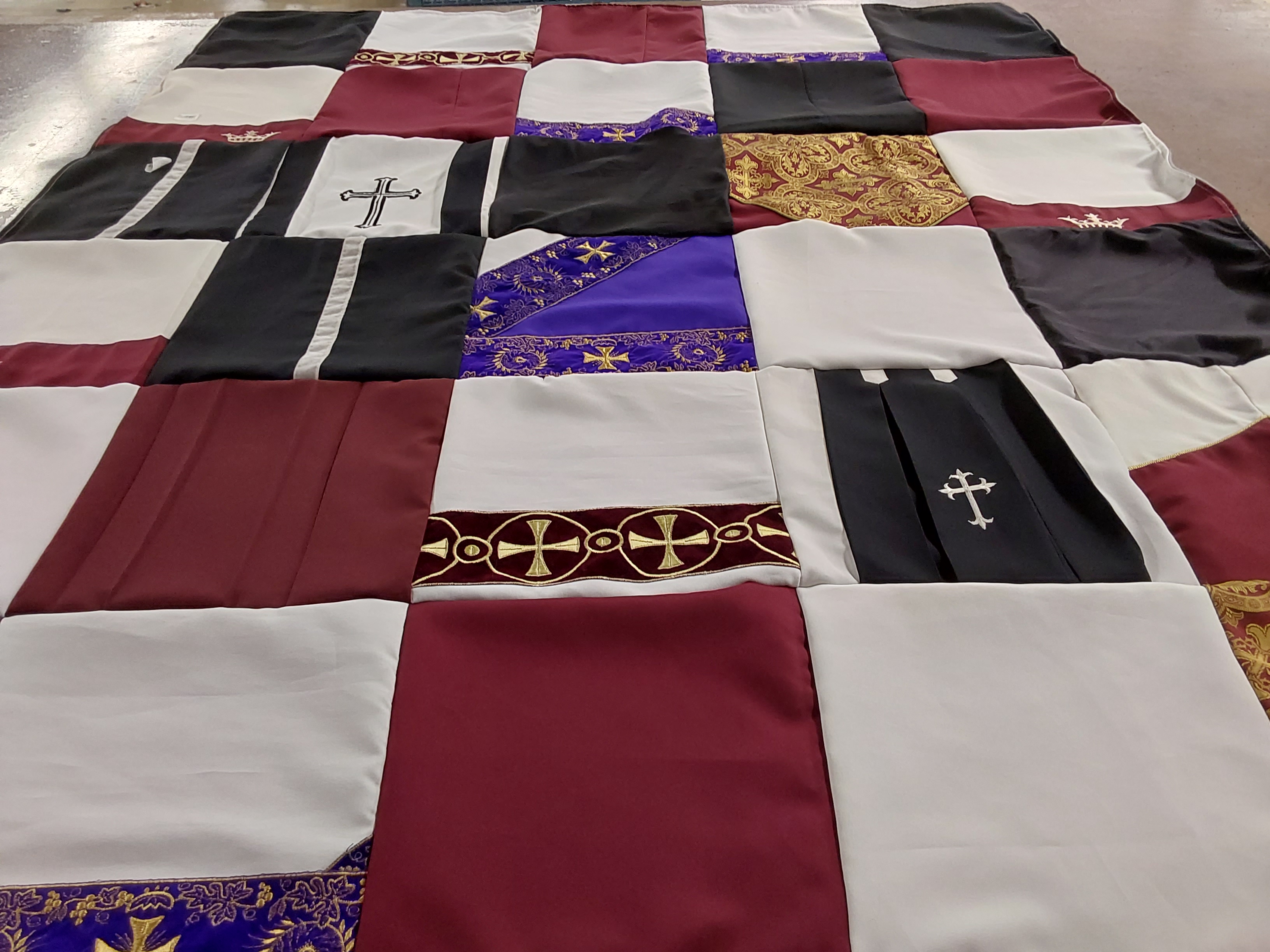 T-shirt quilt with religion themes by Michele from NJ