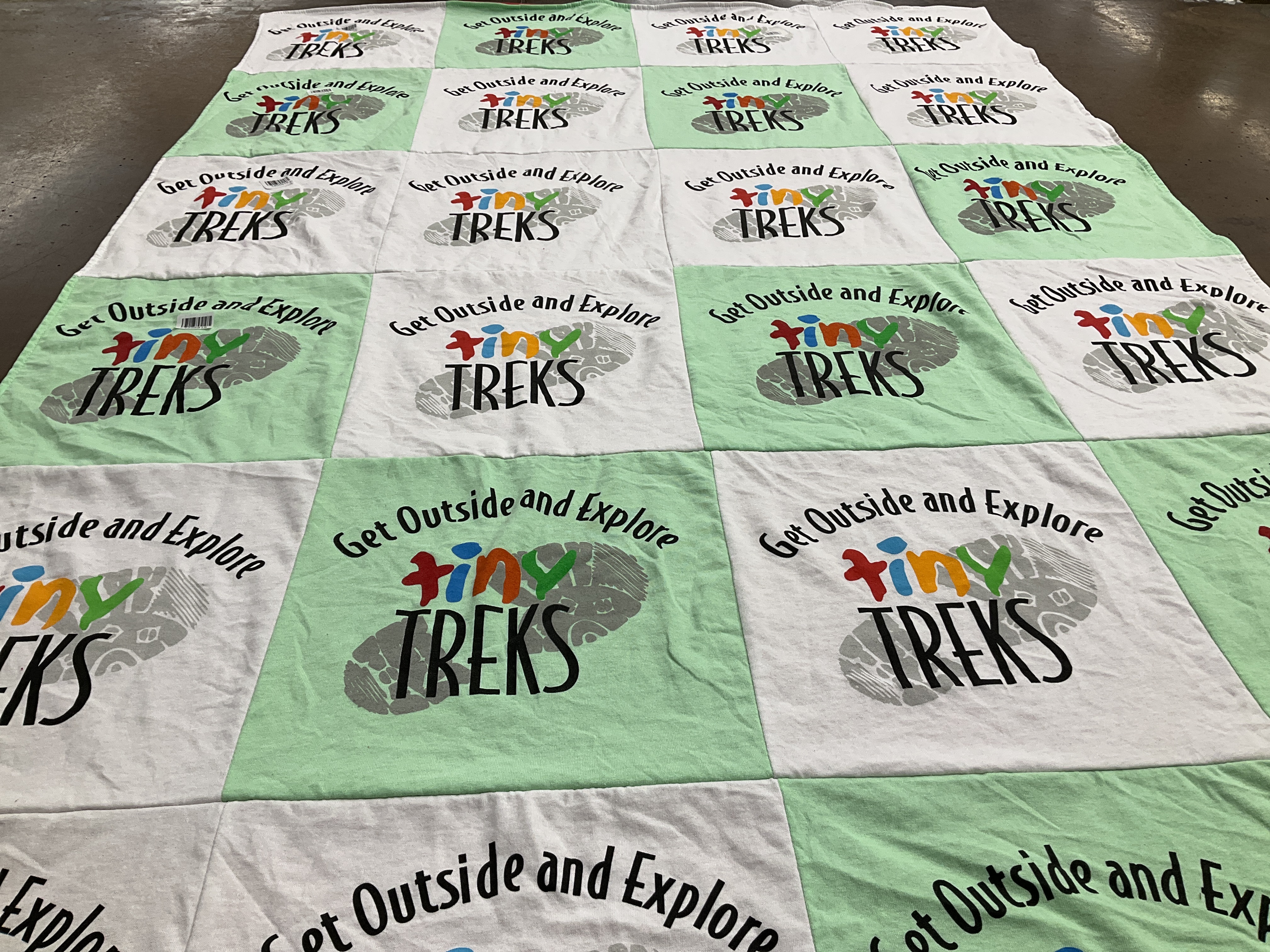 T-shirt quilt with outdoor activities, nature exploration themes by Russ from WA