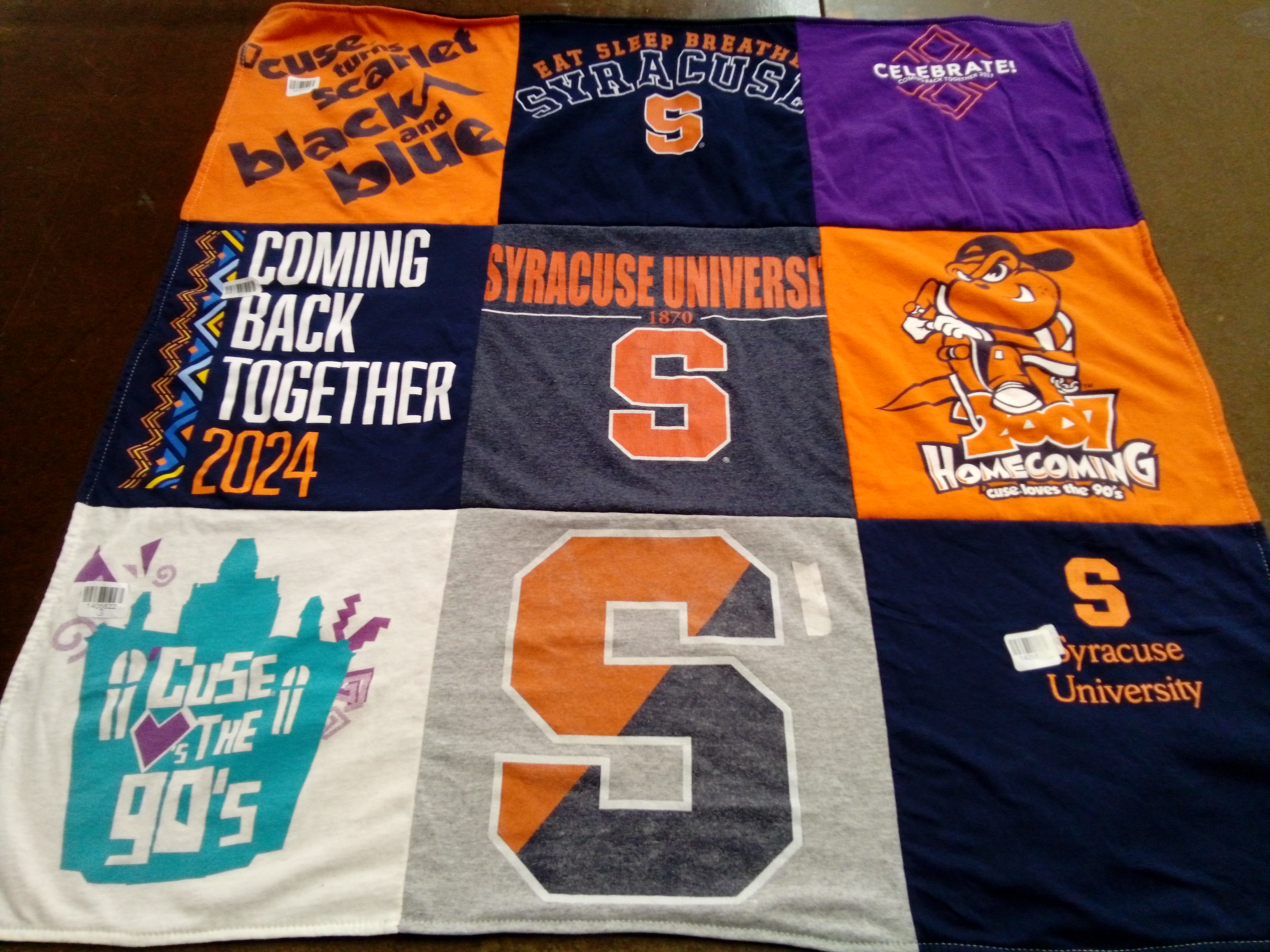 T-shirt quilt featuring syracuse university sports by Natasha from NJ