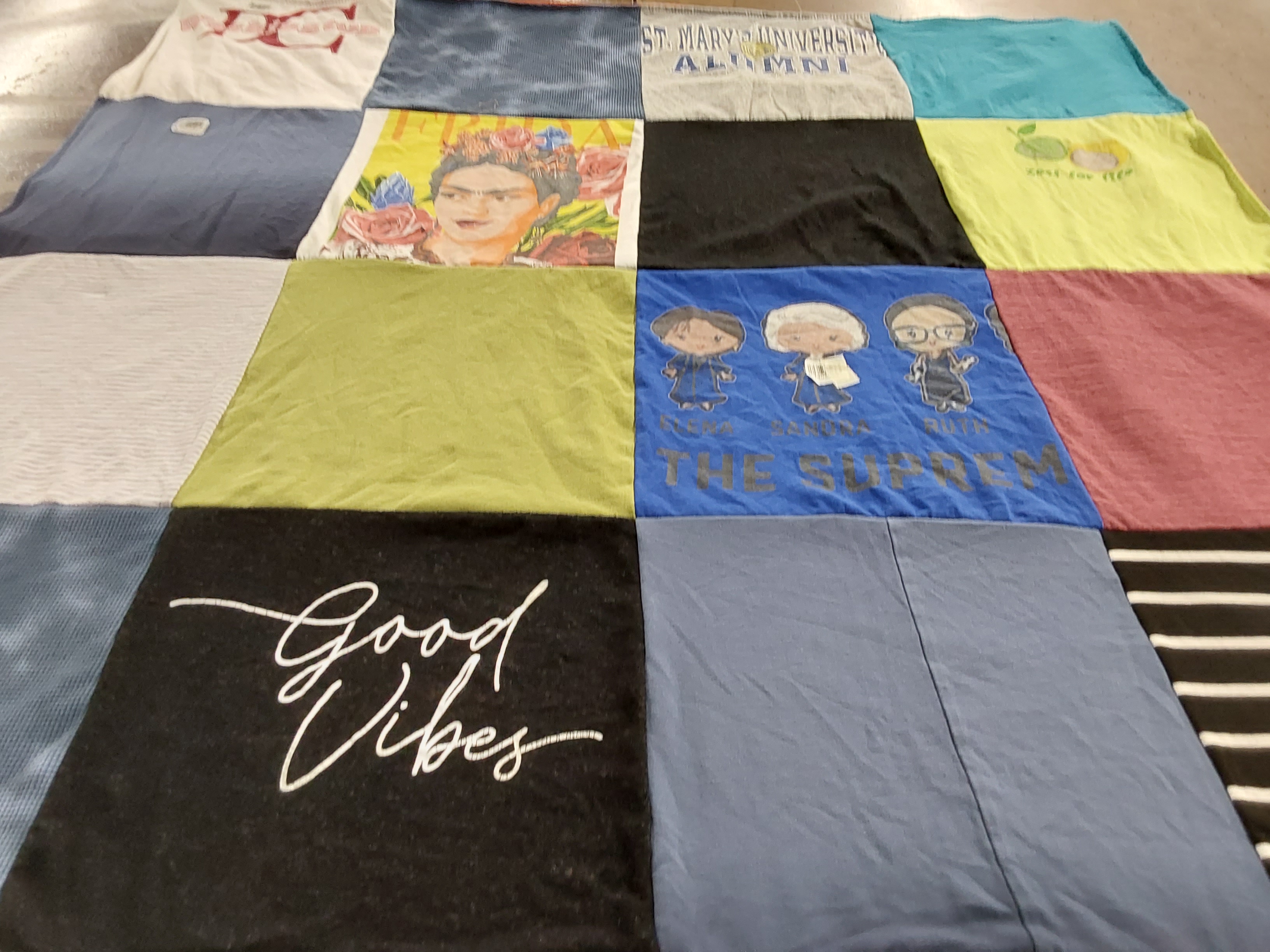 T-shirt quilt from st. mary's university by Christopher from TX