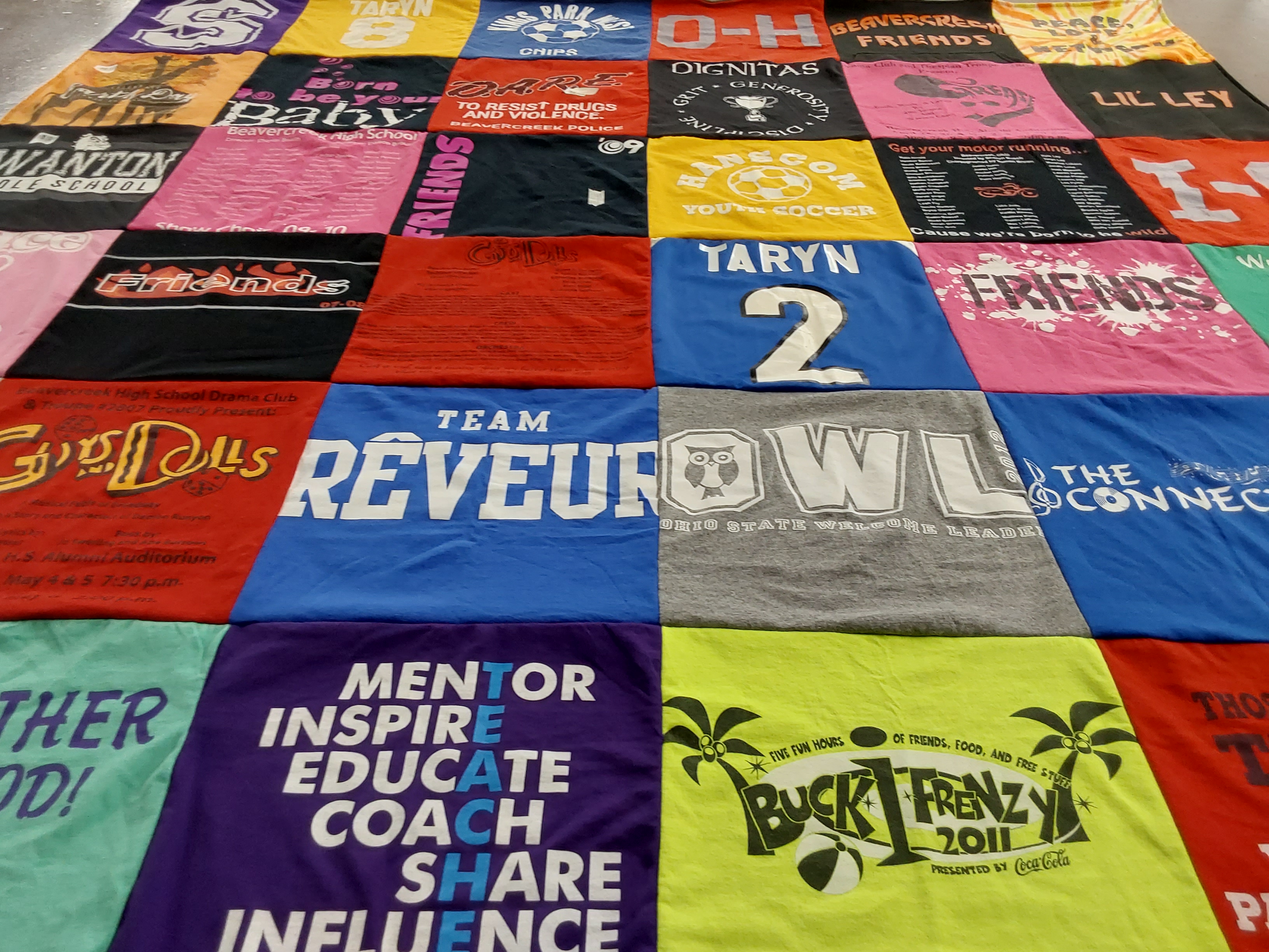 T-shirt quilt from beavercreek high school by Jordan from OH