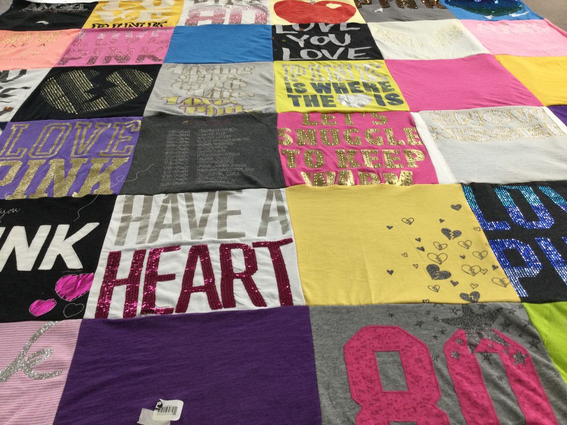 T-shirt quilt with fashion, comfort themes by Janelise from FL