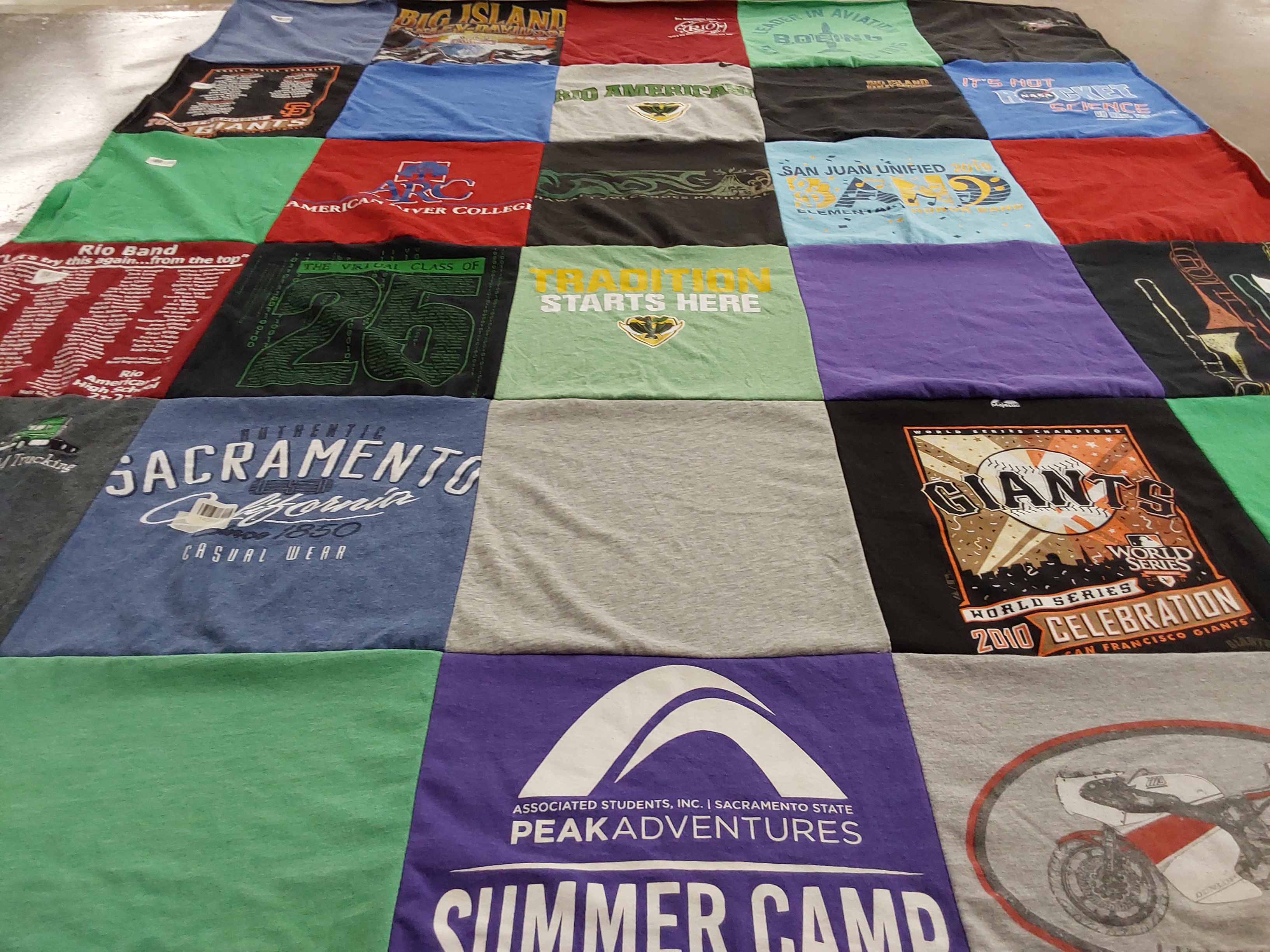 T-shirt quilt featuring san francisco giants by Amy from CA