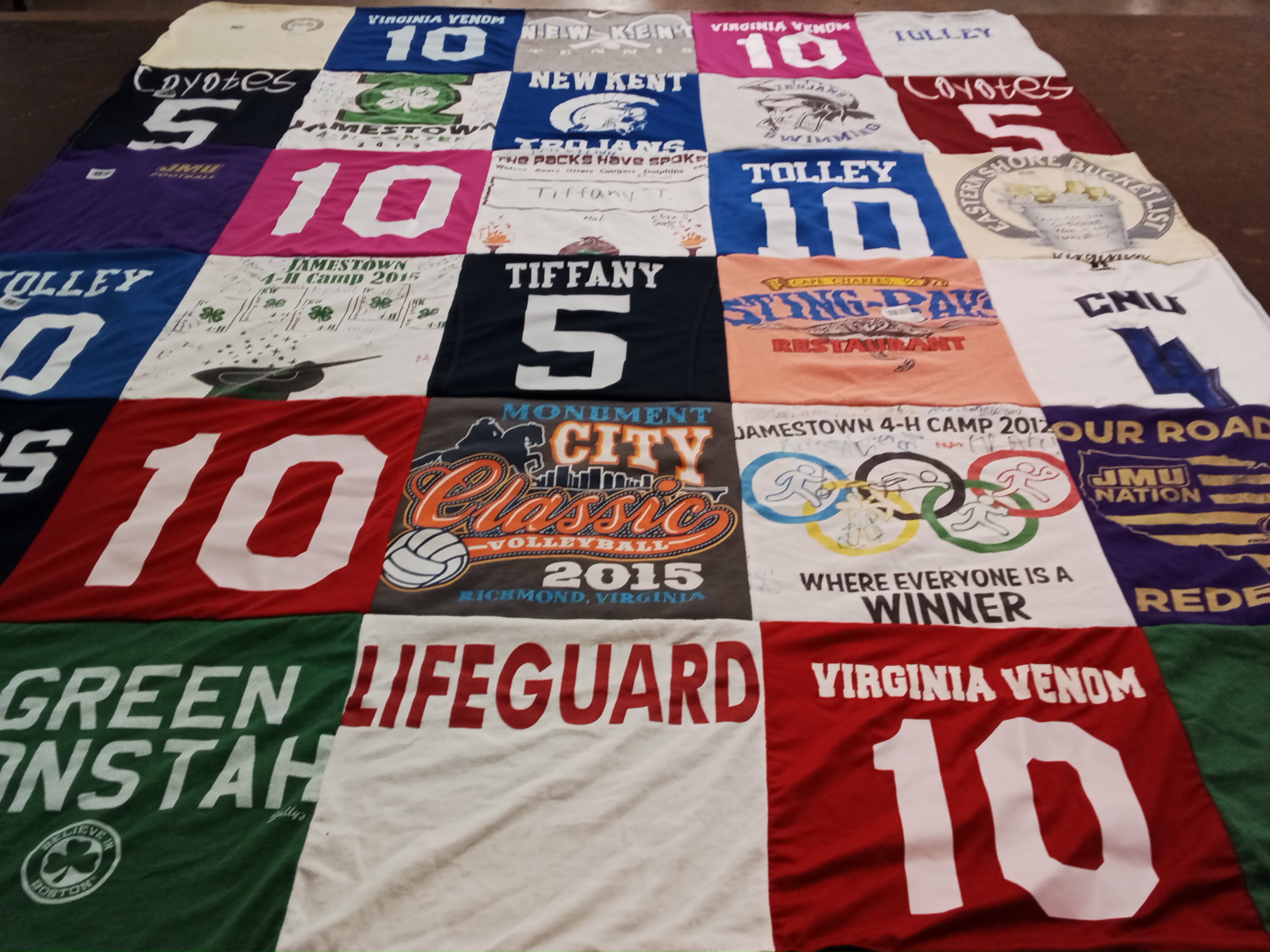 T-shirt quilt featuring virginia venom, new kent by Laurie  from VA