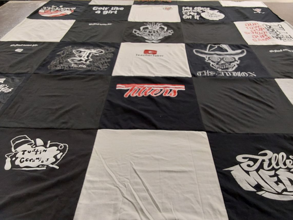 T-shirt quilt featuring tustin titans by Denise from CA