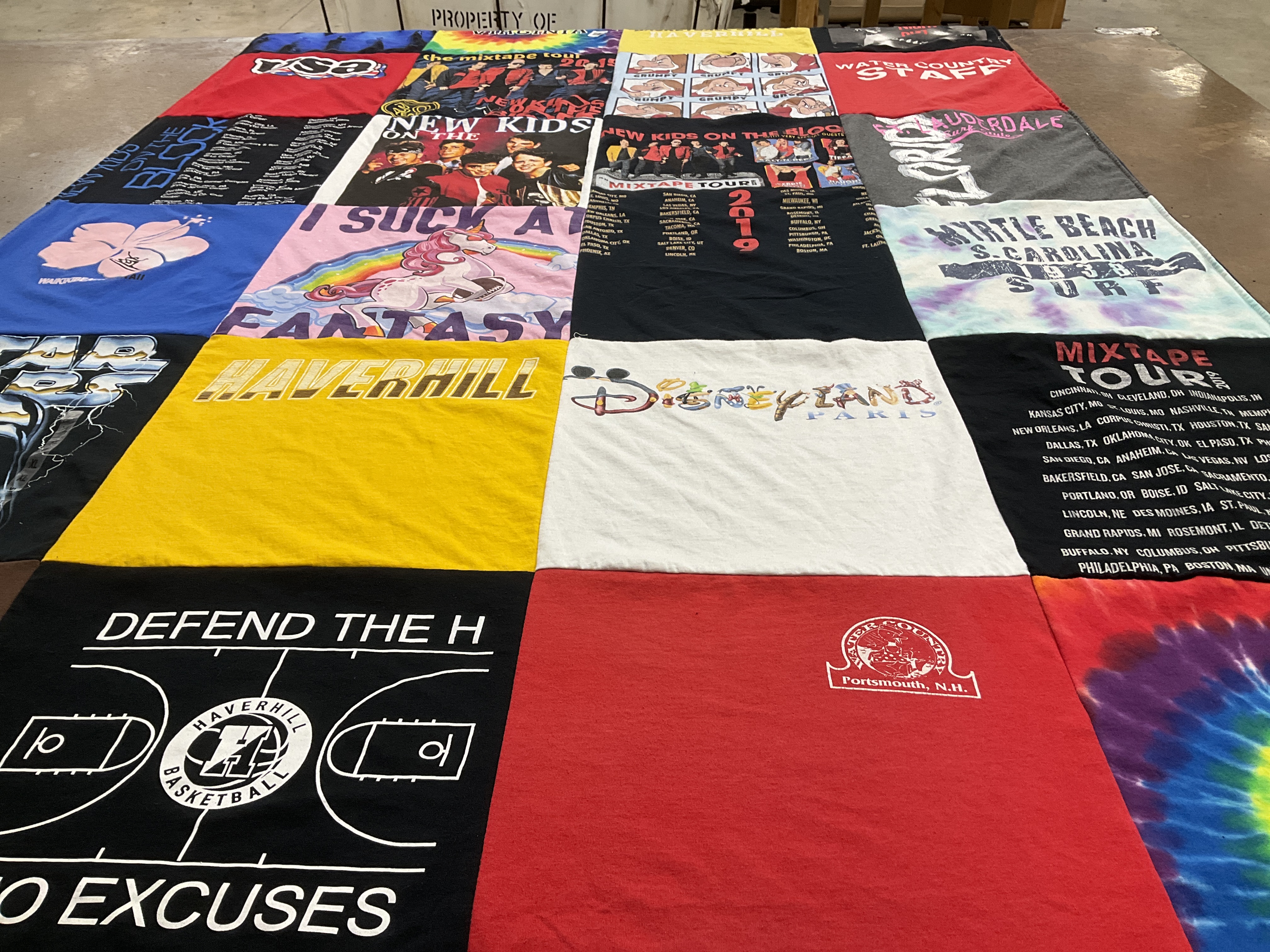 T-shirt quilt featuring haverhill basketball by Theresa from NH