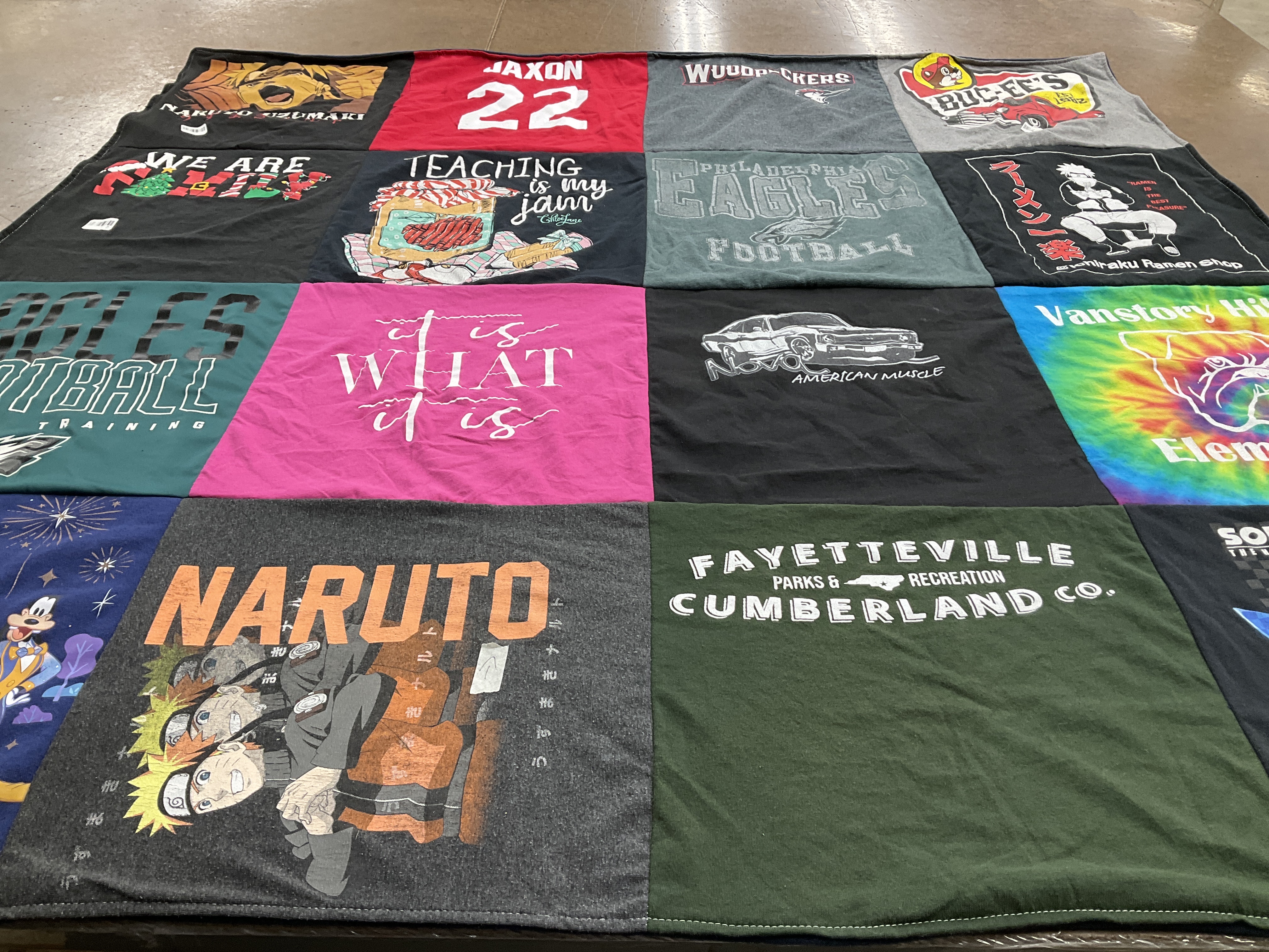 T-shirt quilt featuring philadelphia eagles football by Derrick from NC