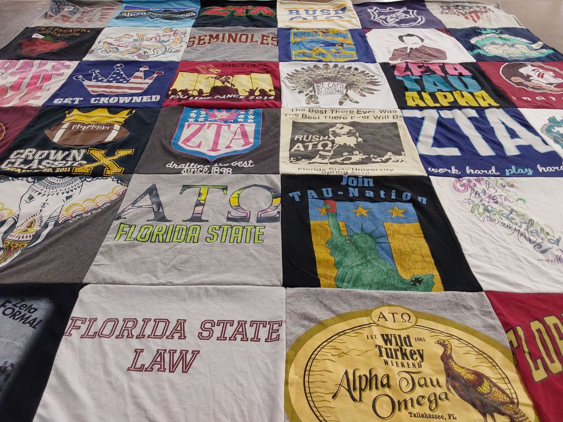 T-shirt quilt from florida state university by Mana from FL