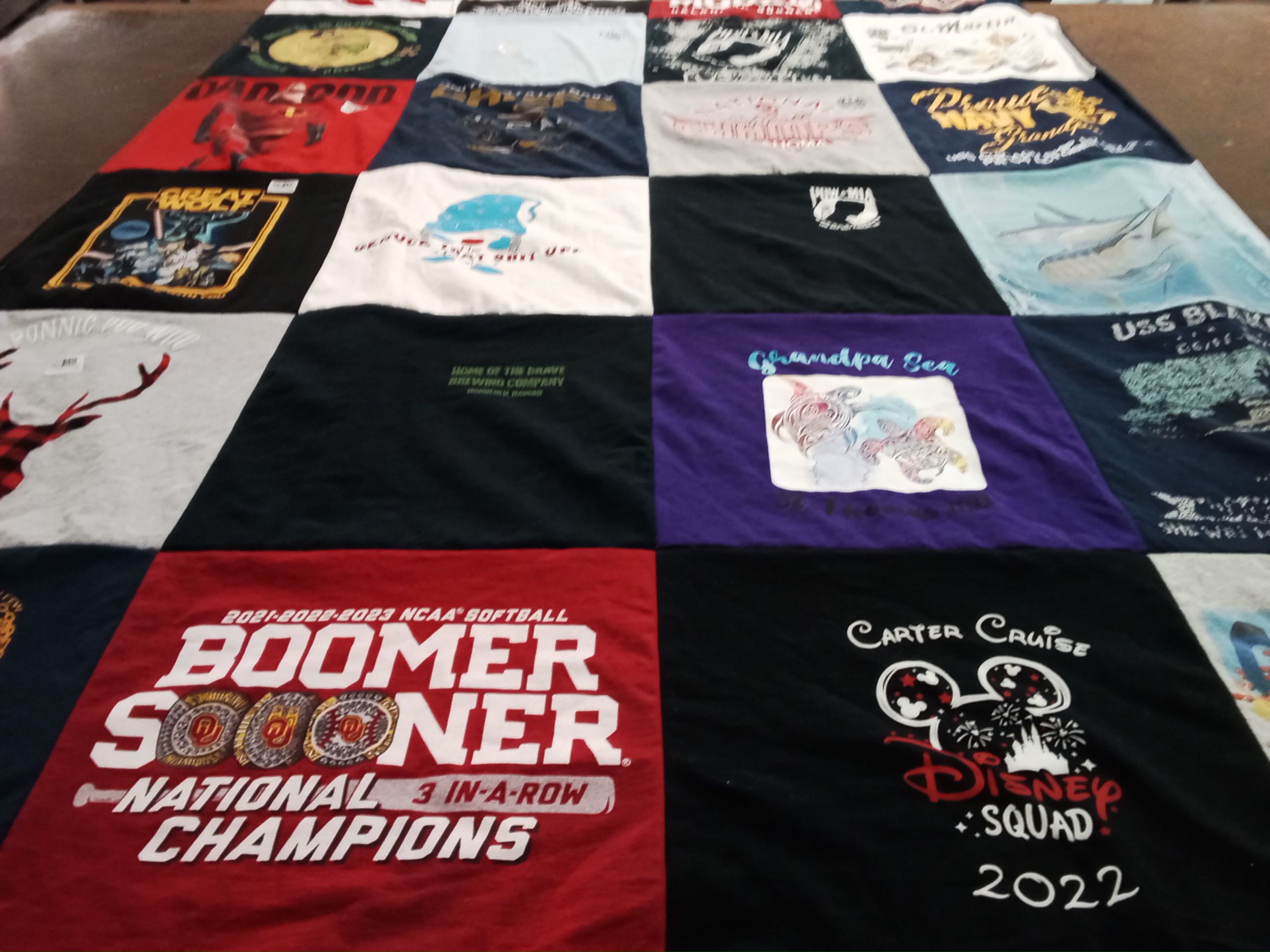 T-shirt quilt featuring sooners by Martha from FL
