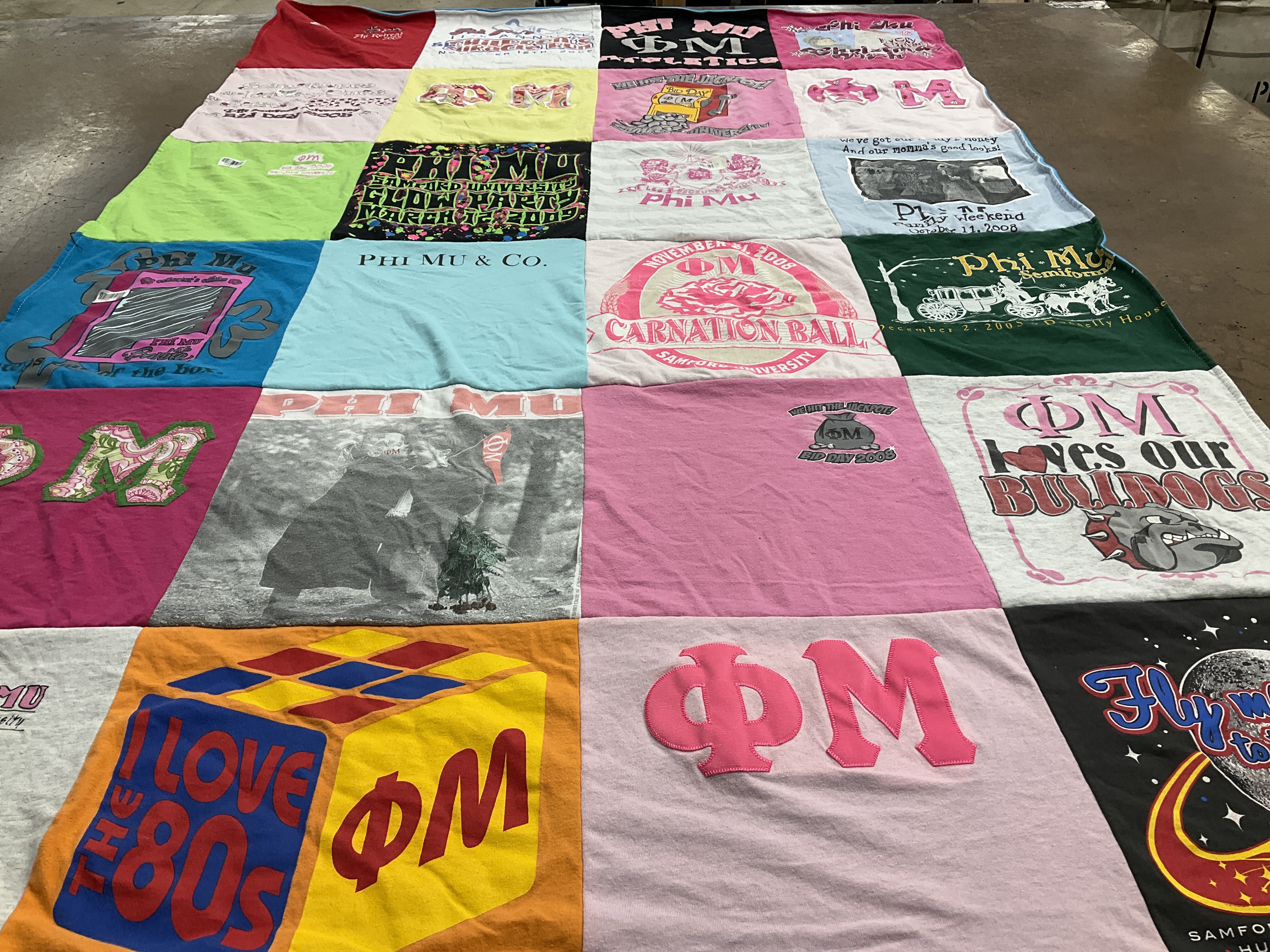 T-shirt quilt from samford university by Caroline from AR
