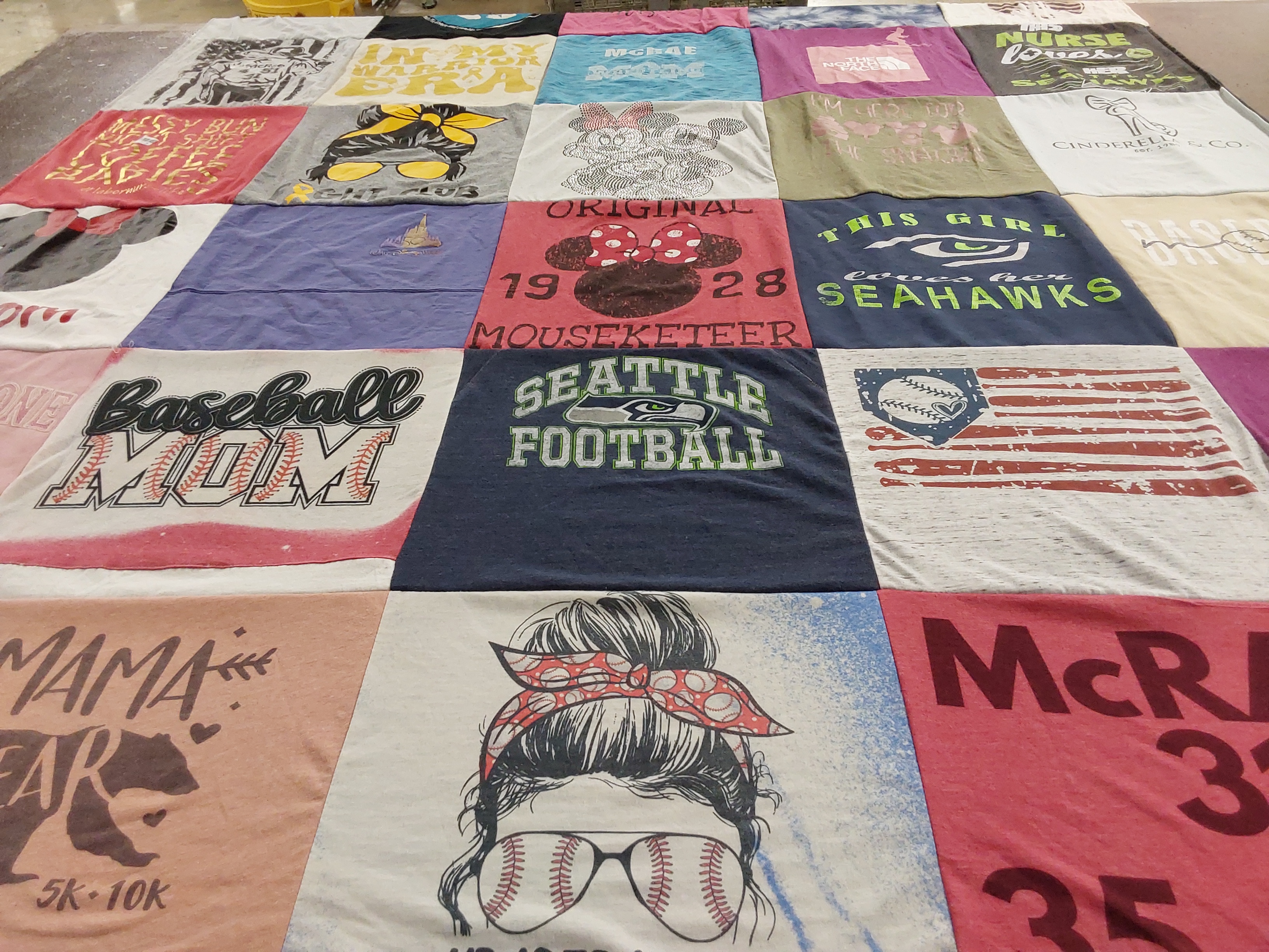 T-shirt quilt featuring seattle seahawks by David from WA