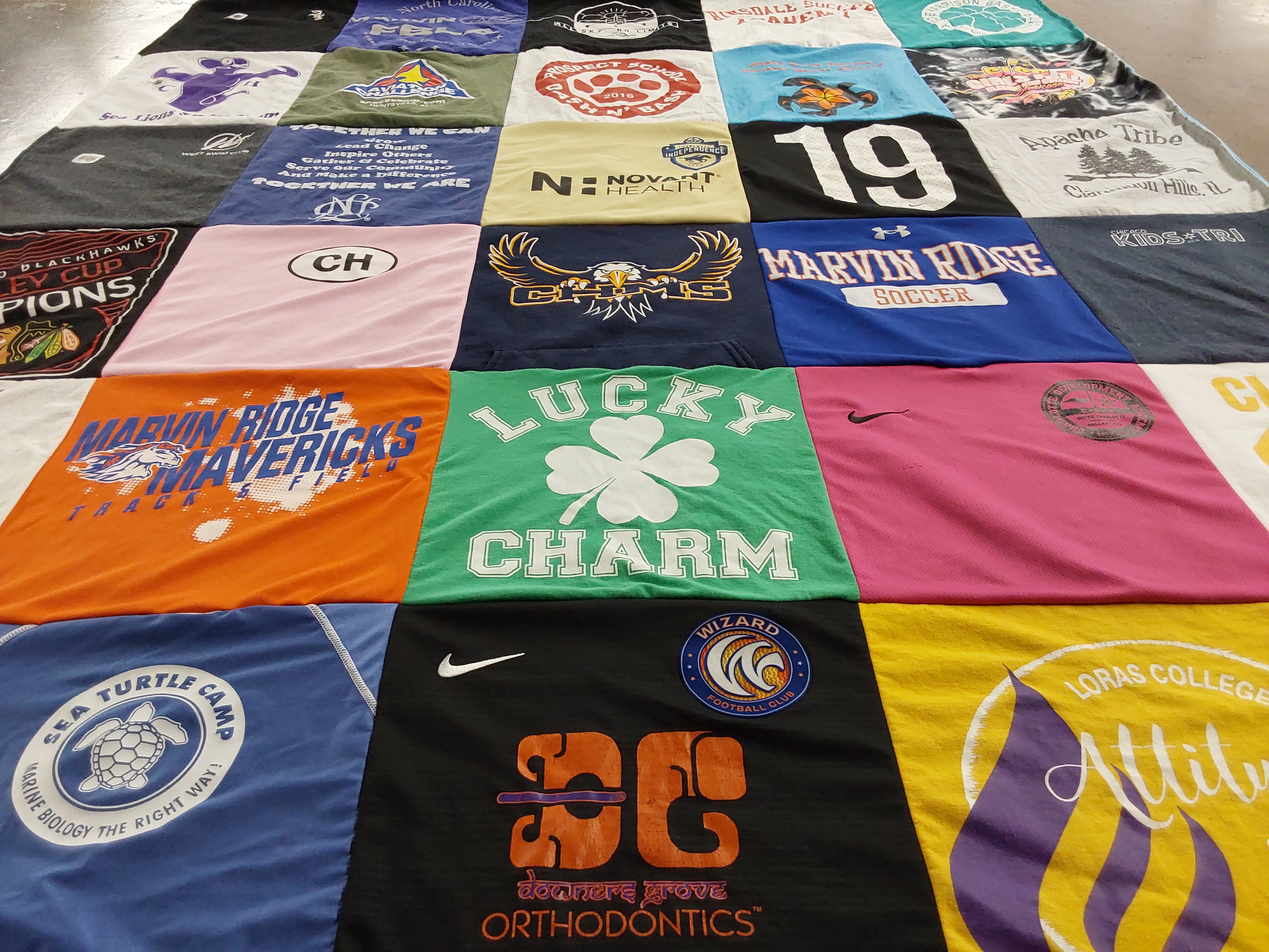 T-shirt quilt featuring marvin ridge mavericks, wizard football club by Joan from NC