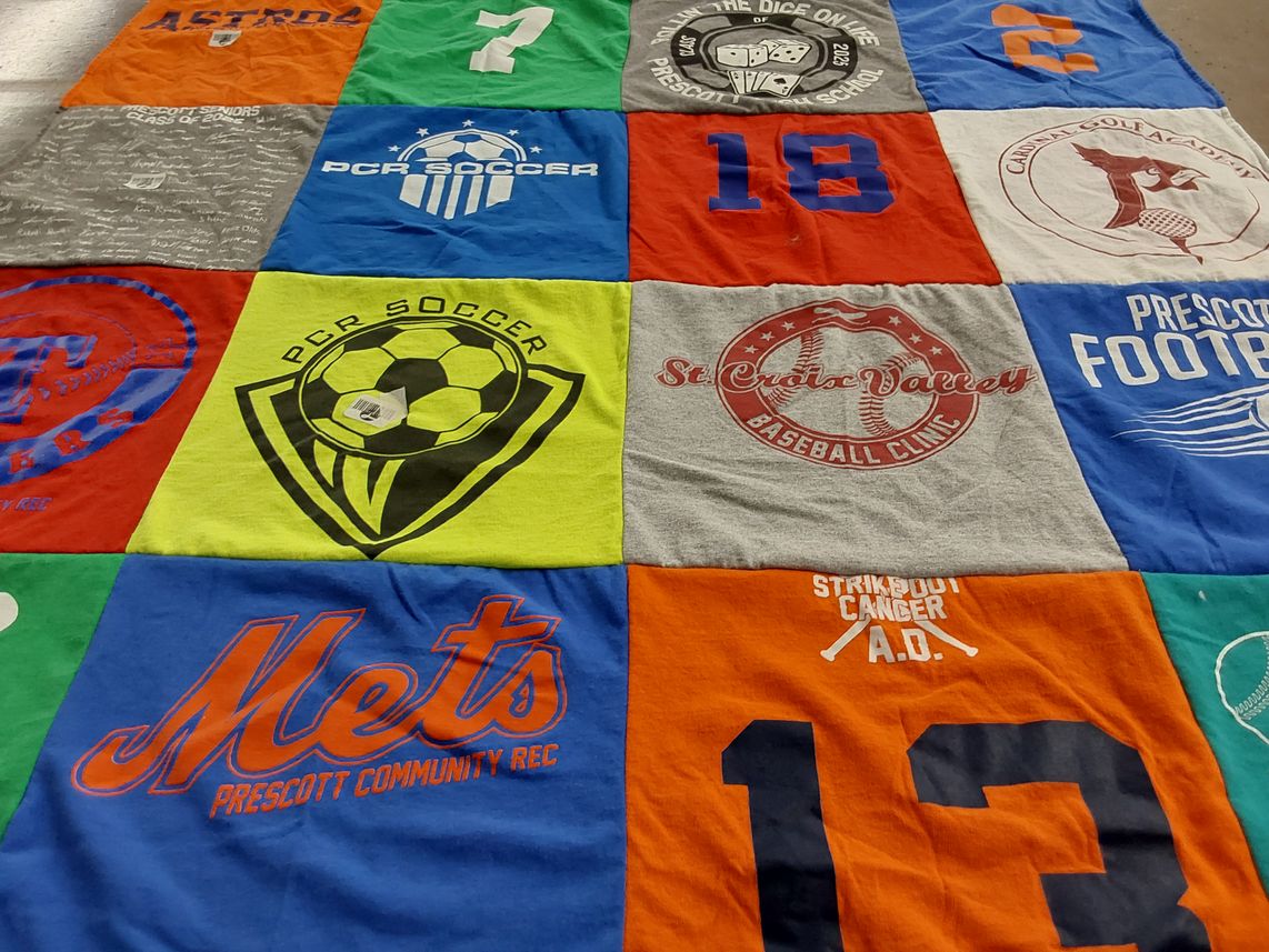 T-shirt quilt featuring mets by Heather from WI