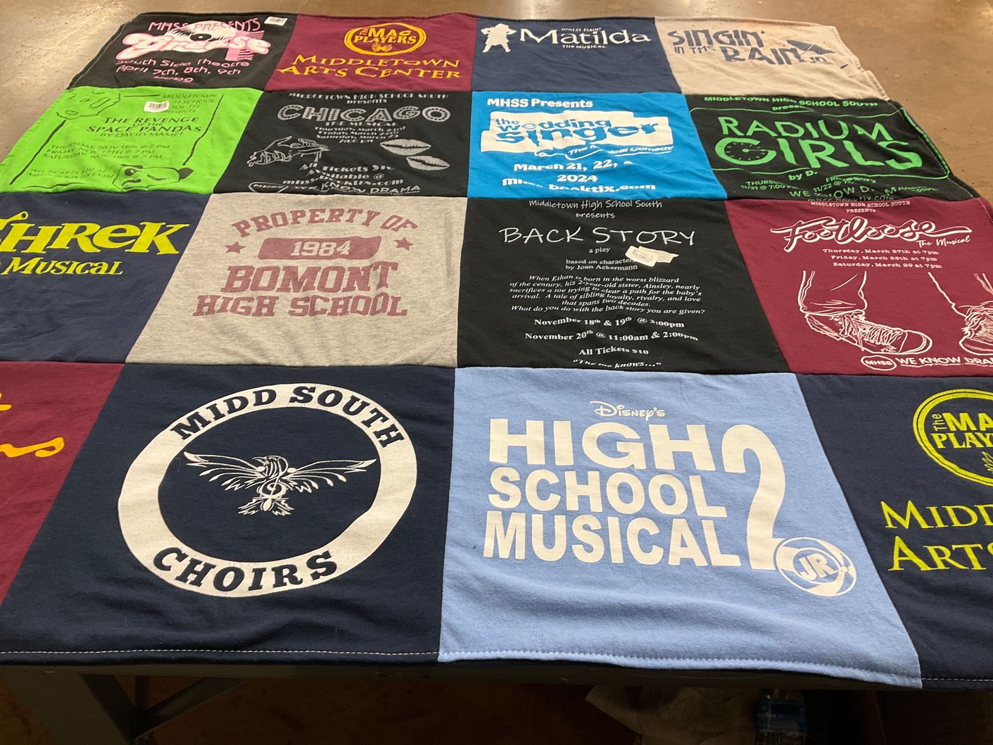 T-shirt quilt from bomont high school by Julia from NJ