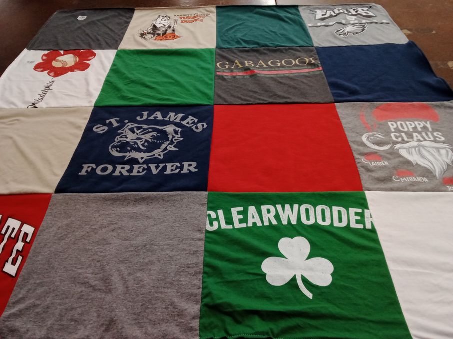 T-shirt quilt featuring philadelphia eagles by Brian from NJ