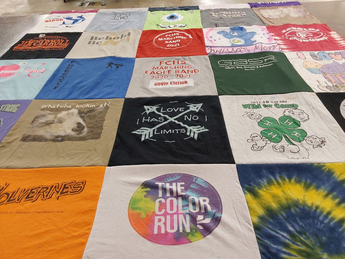T-shirt quilt featuring fchs marching band by Kaitlin from VA