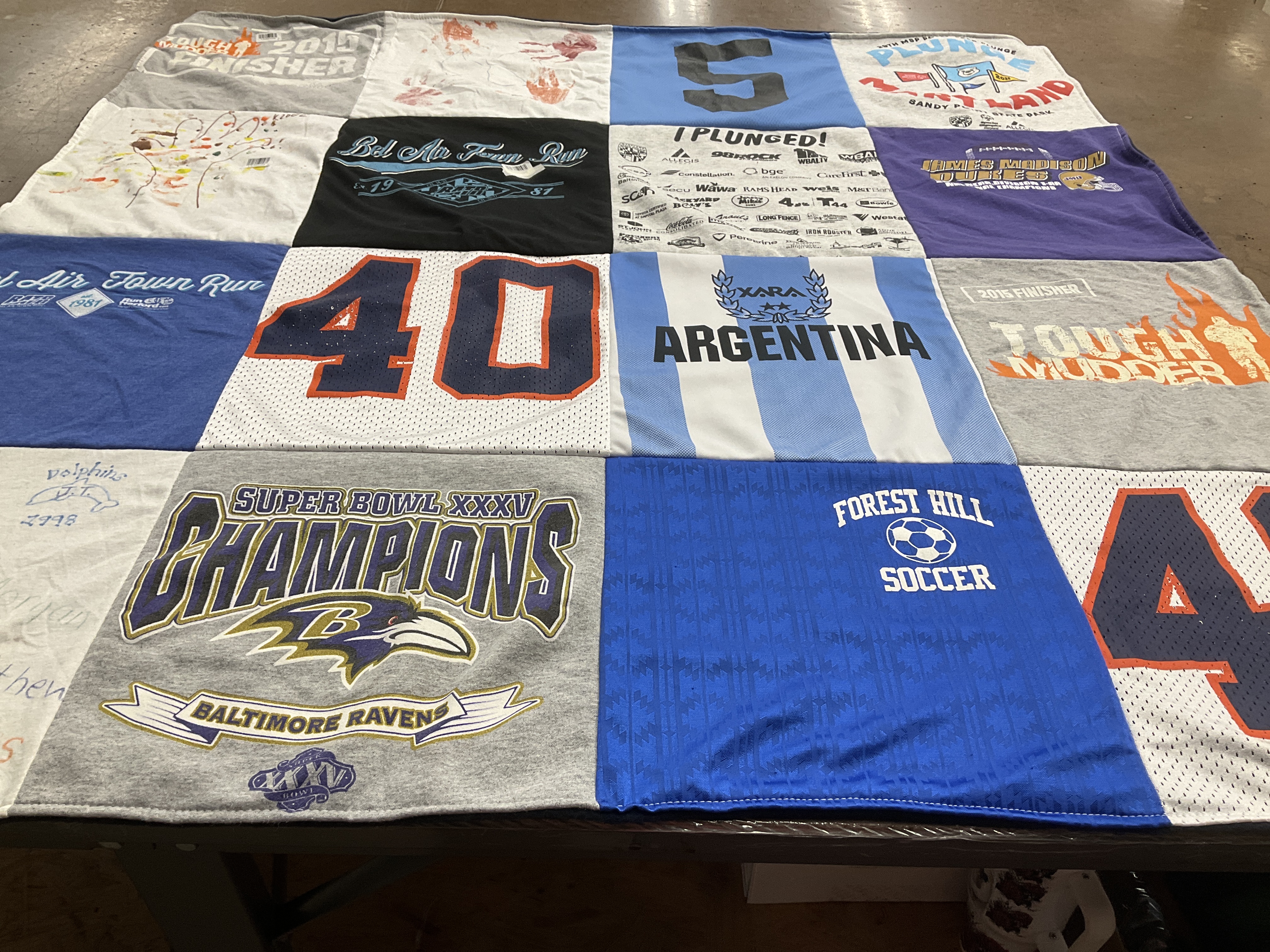 T-shirt quilt featuring baltimore ravens by STELLA from NC