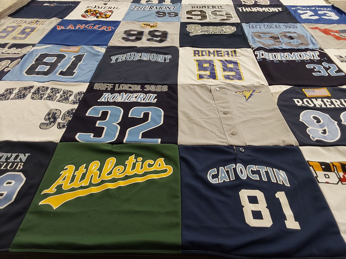 T-shirt quilt featuring rangers by Kerrie from MD