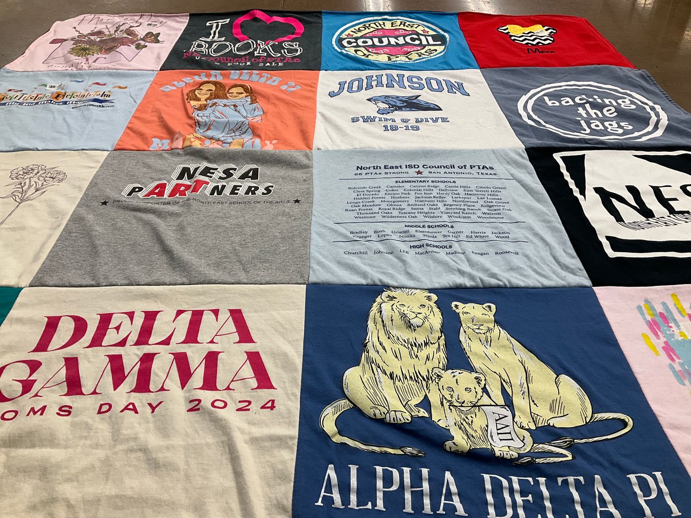 T-shirt quilt featuring johnson swim and dive by Monica from TX