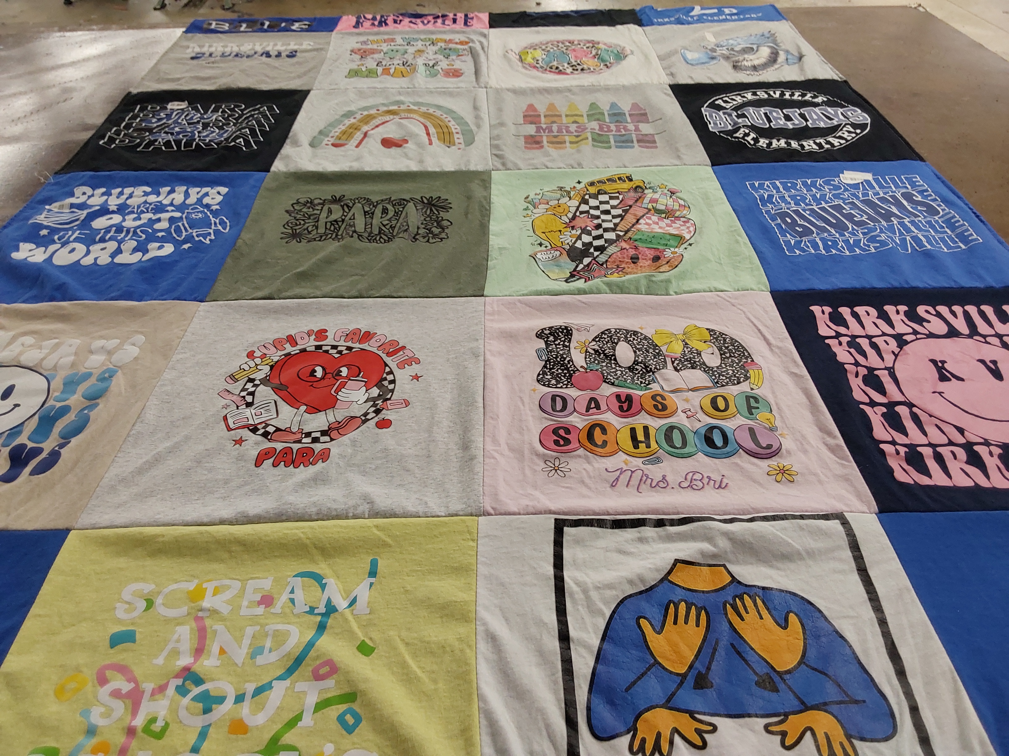 T-shirt quilt featuring kirksville high school by Brianna from KY