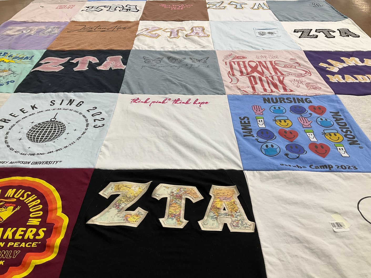 T-shirt quilt from james madison university by sandra from VA