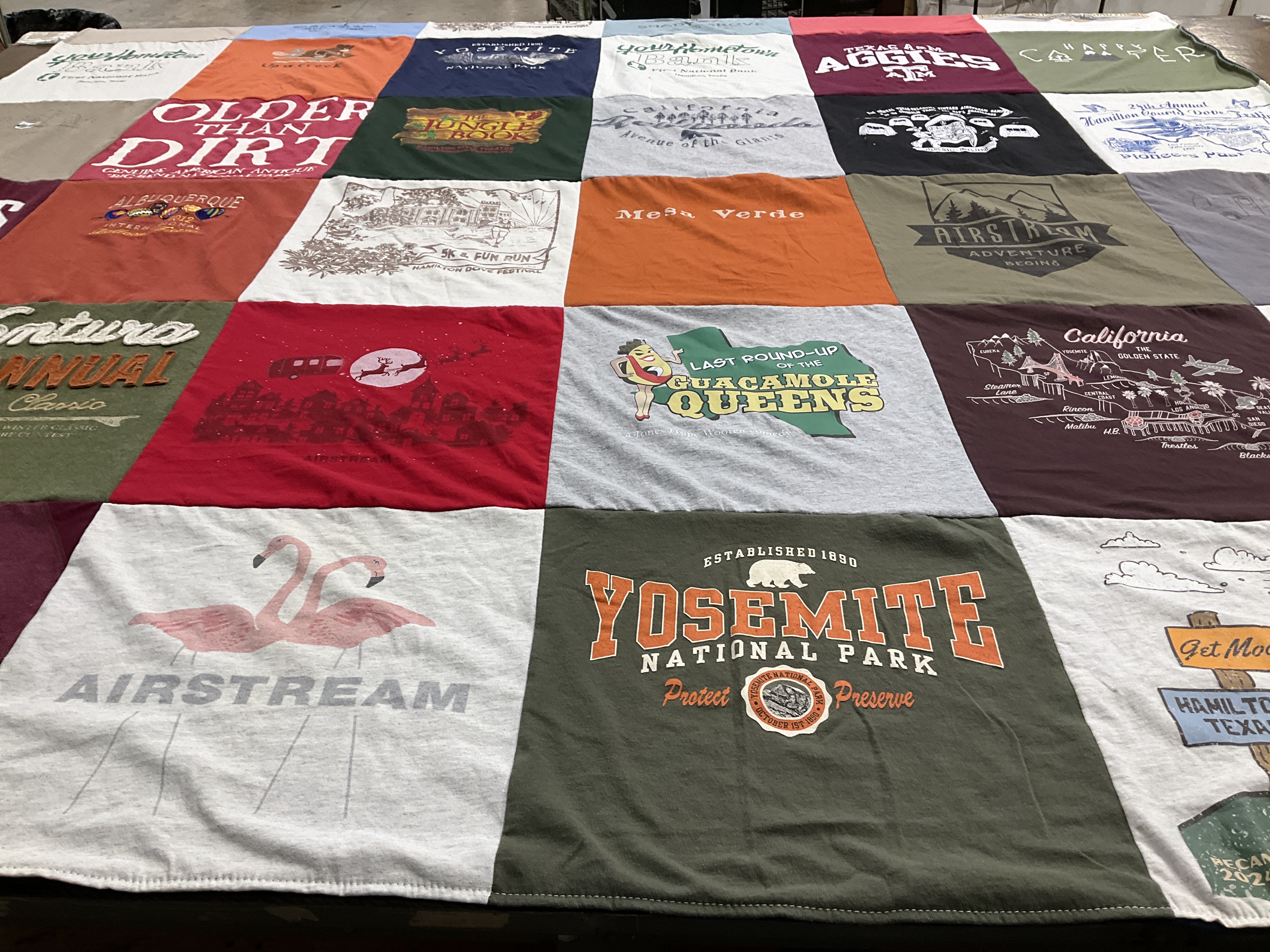 T-shirt quilt with outdoors, nature themes by Colin from TX