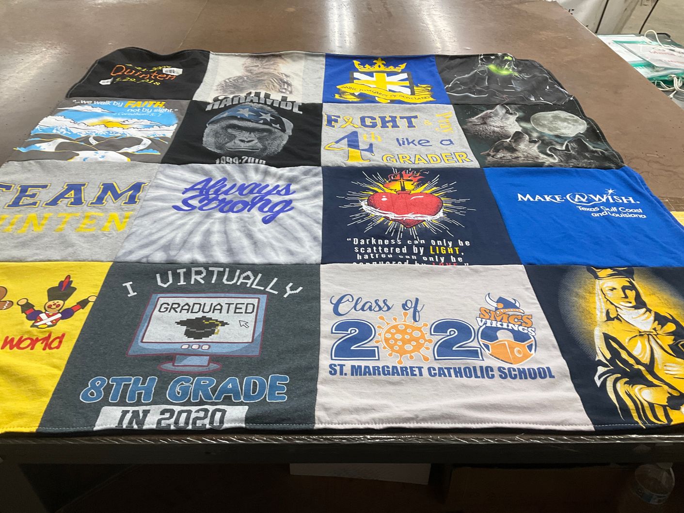 T-shirt quilt featuring viking by Royia from LA