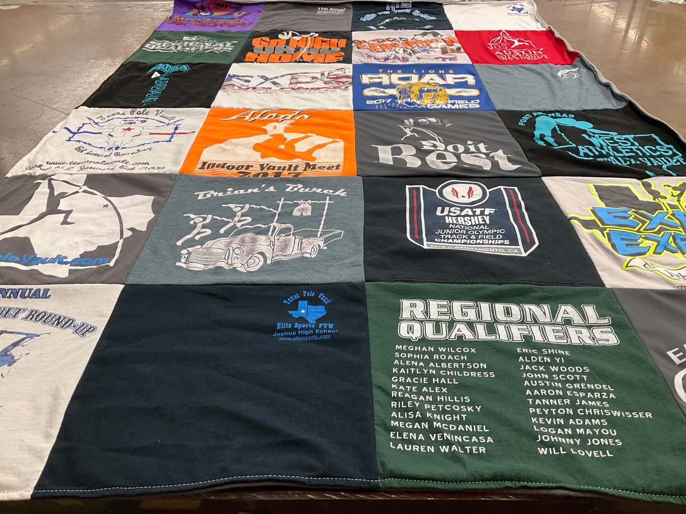 T-shirt quilt from joshua high school by Heather  from TX