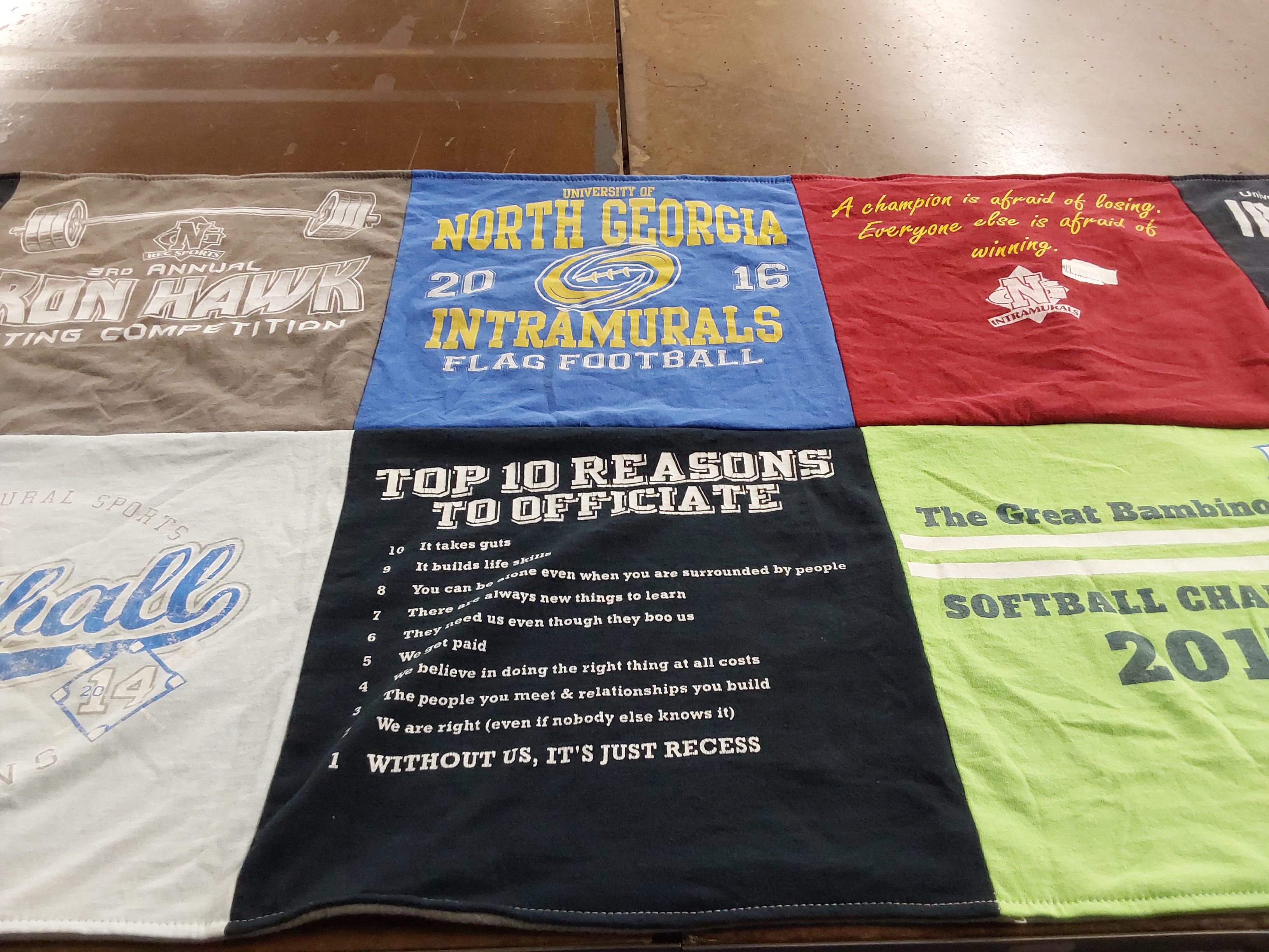 T-shirt quilt from university of north georgia by Brandon from GA