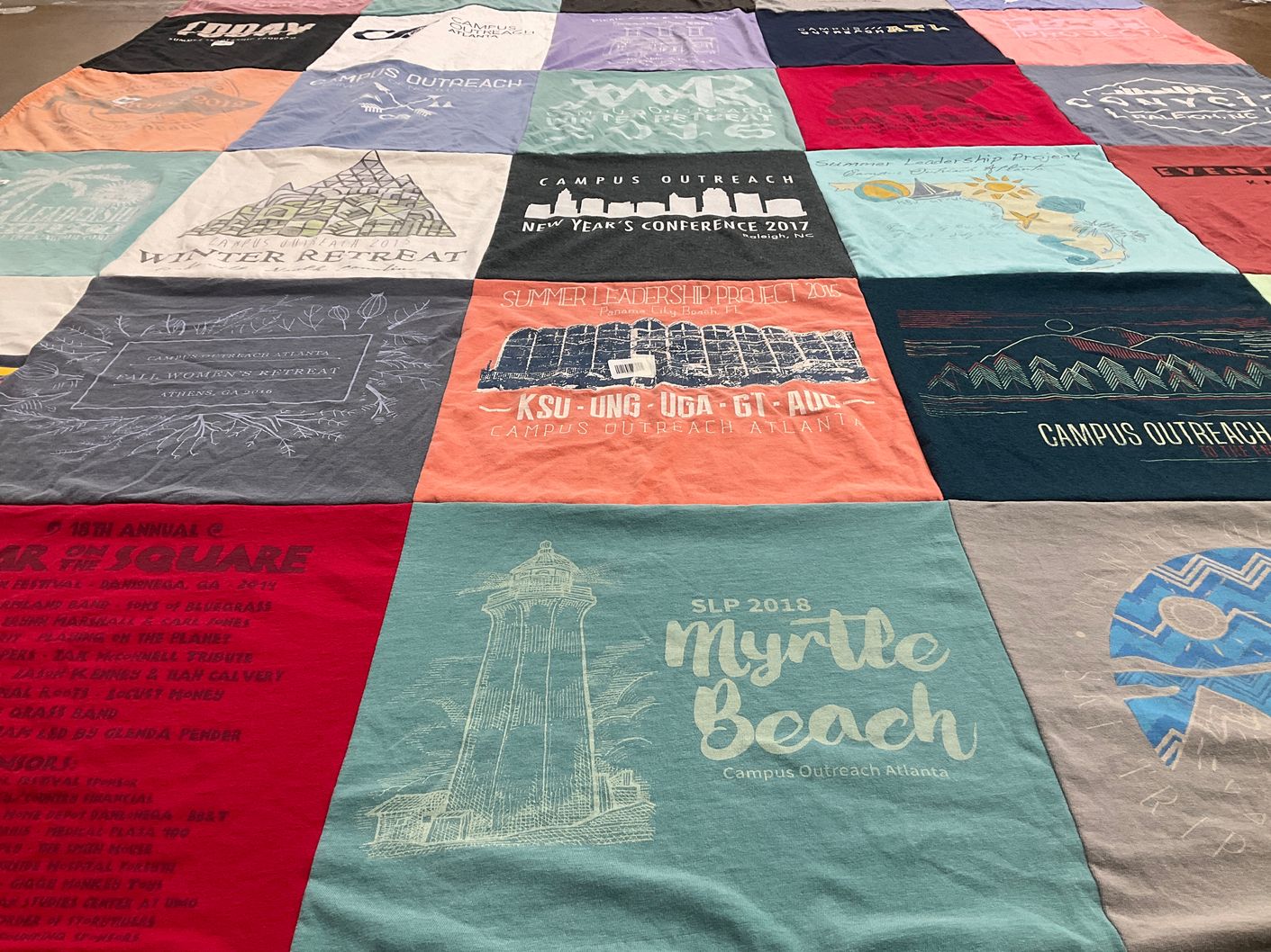 T-shirt quilt from kennesaw state university, university of georgia by Brandon from GA