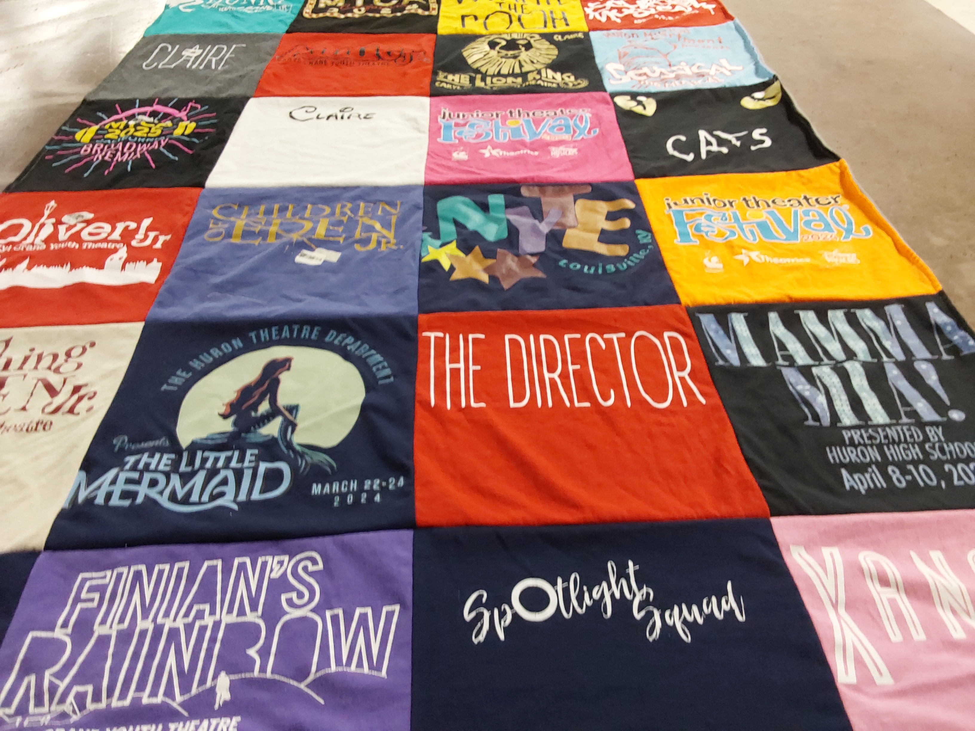 T-shirt quilt from huron high school by Carrie from OH