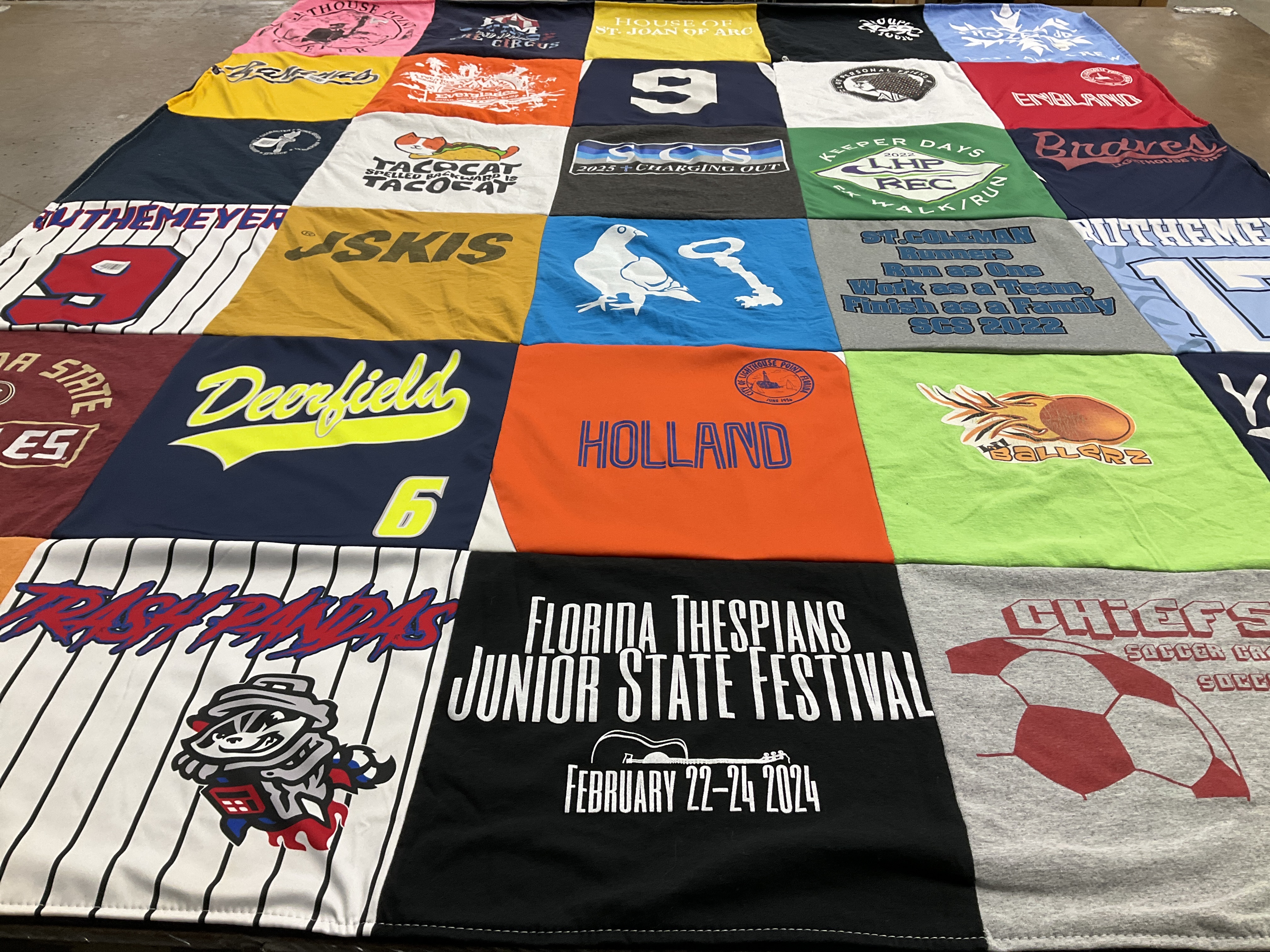 T-shirt quilt featuring chiefs soccer team by Tracy from FL
